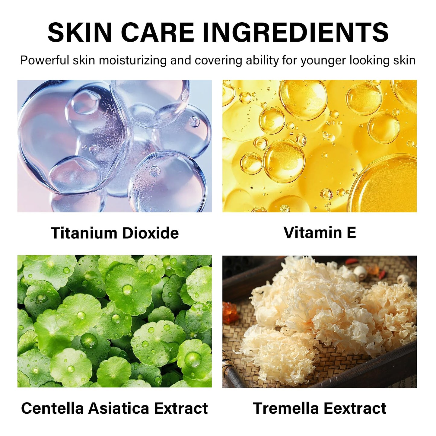 2PCS Mushroom Head Air Cushion CC Cream Set – Moisturizing, Oil-Control, Full-Coverage BB Cream with Brush & Sponge for All Skin Types