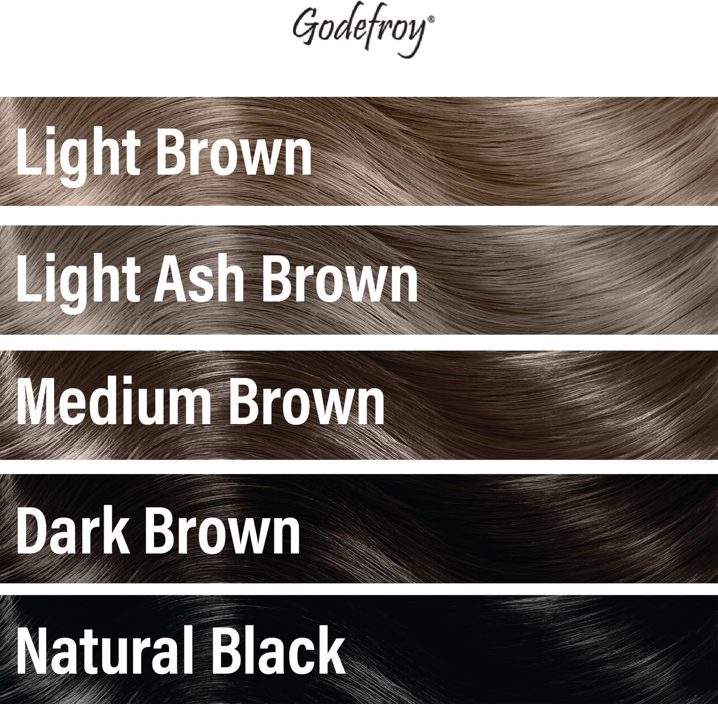Godefroy Hair Color Tint Kit Medium Brown – 100% Gray Coverage, 20 Applications, Long-Lasting Root Touch-Up, Pre-Measured Capsules, Salon Results