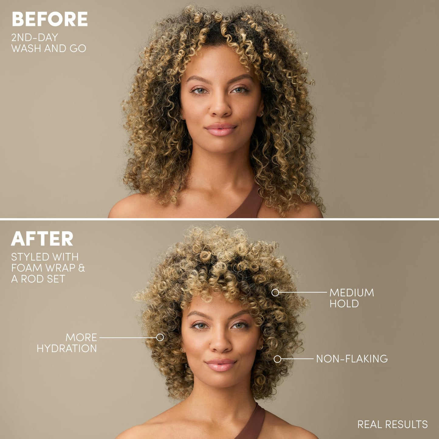 Mizani Foam Wrap Curly Styling Foam - Anti-Frizz Hair Mousse for Smooth & Soft Hold, Hydration & Shine, Defines Natural Curls, For All Curly and Natural Hair