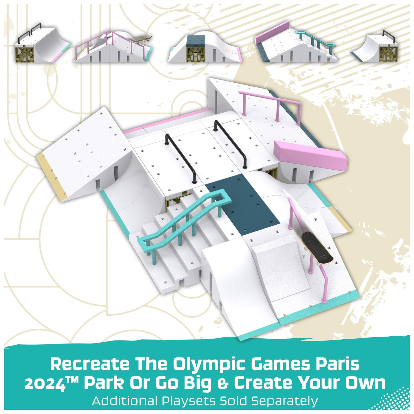 Tech Deck, Sky Brown’s Olympic Games Paris 2024 Ramp, Customizable X-Connect Park Creator Playset & Exclusive Fingerboard, Kids Toy for Ages 6 and up