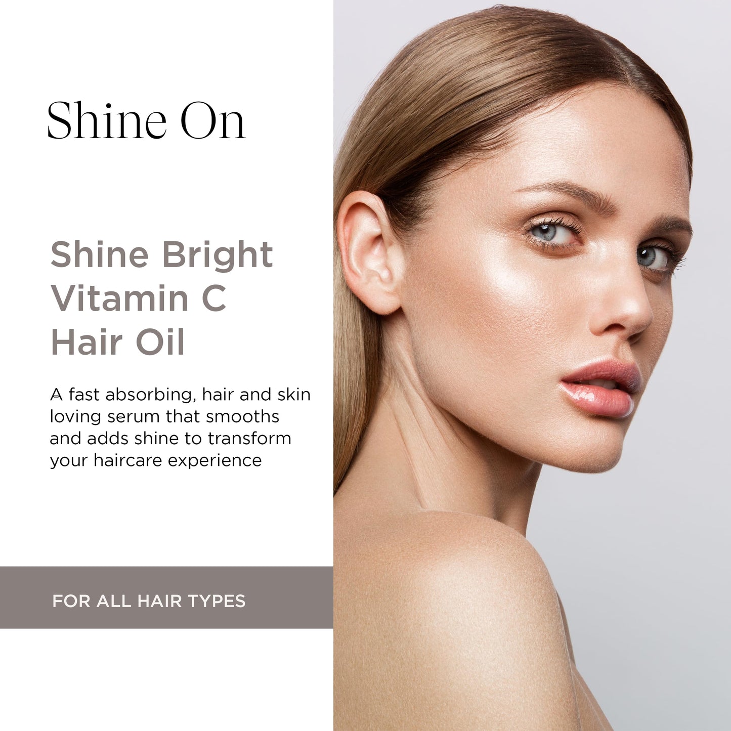 Intelligent Nutrients Shine Bright Vitamin C Hair Oil, Luxurious Radiance and Strengthening for All Hair Types, Vegan, 1.7 Oz