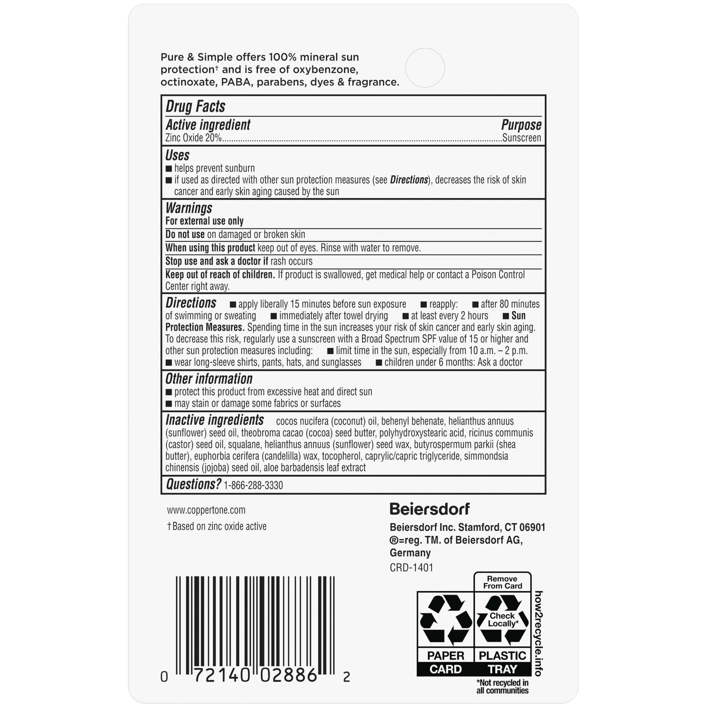 Coppertone Pure and Simple Baby Mineral Sunscreen Lotion SPF 50 (6 Fl Oz) + Baby Sunscreen Stick SPF 50 (0.49 Oz), Hypoallergenic and Fragrance Free