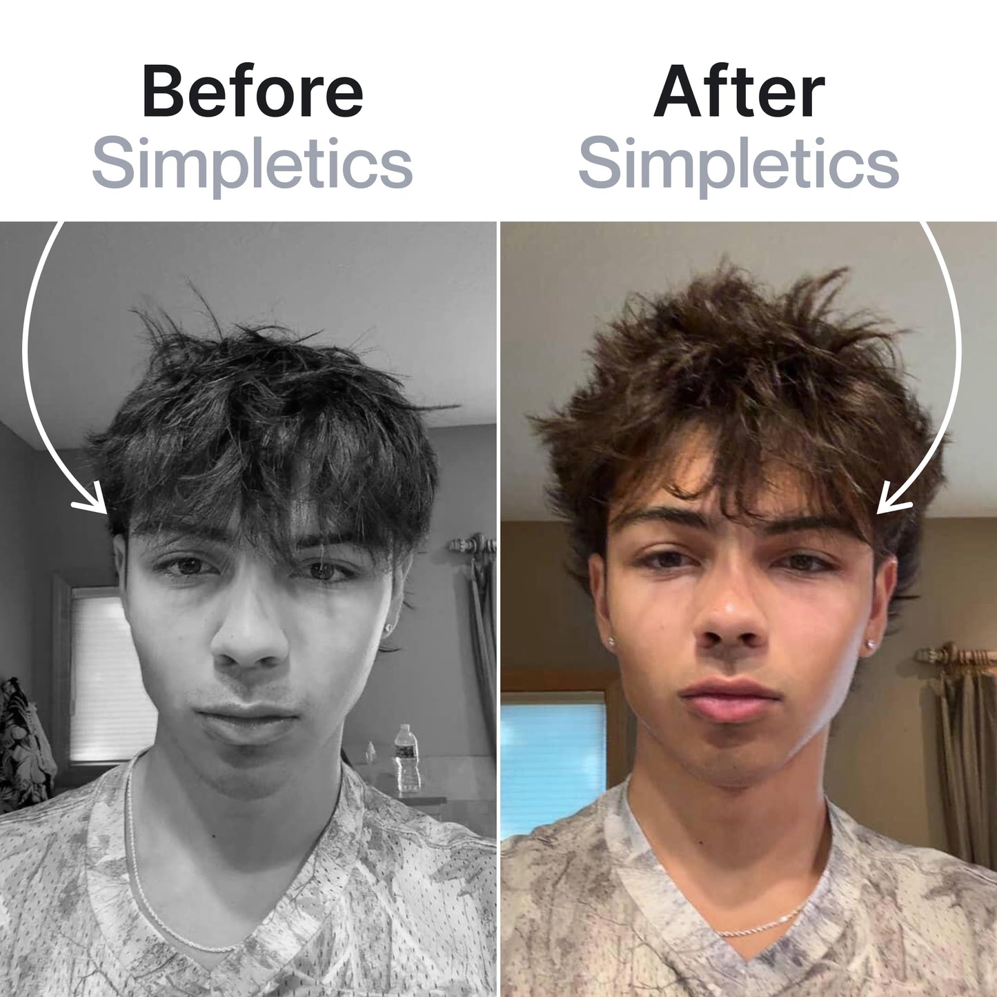 Simpletics Hair Clay for Men | Vanilla Scent | Natural 6-Ingredient Matte Styling Clay with Beeswax & Coconut Oil | Strong Hold, Non-Greasy, Adds Texture & Volume | 2oz