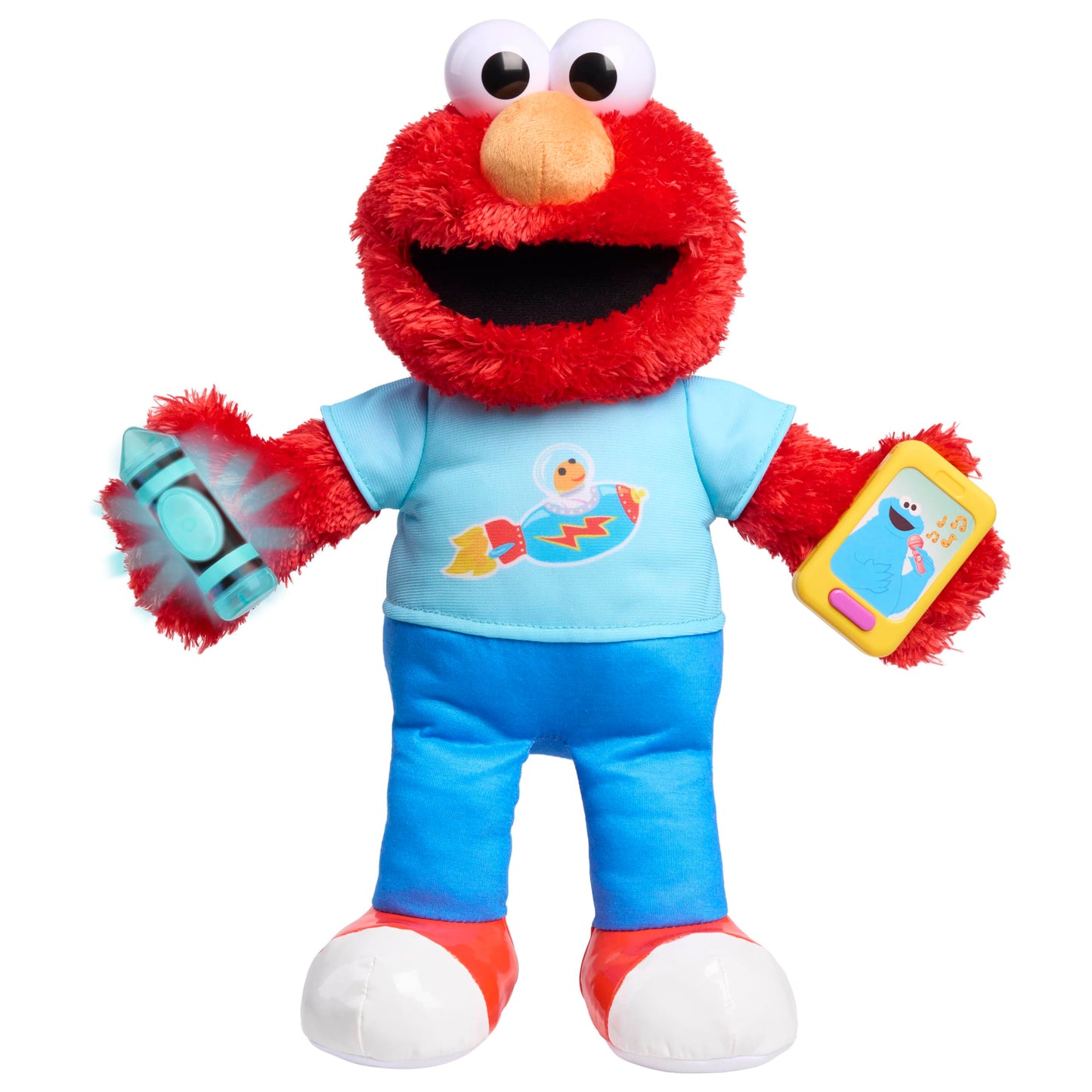 Just Play Sesame Street 13" Learning Elmo Plush with 50+ Phrases, Lights, Sounds & Motion – Educational Toy for Kids 18+ Months