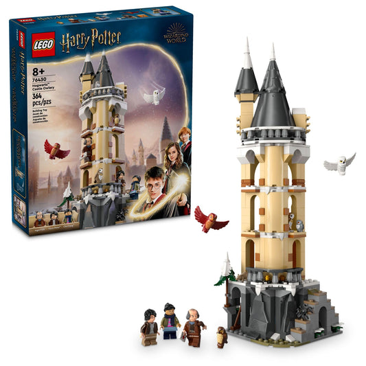 LEGO Harry Potter Hogwarts Castle Owlery 76430 – Wizarding World Playset with 3 Mini Figures, Magical Castle Toy for Kids 8+, Birthday Gift