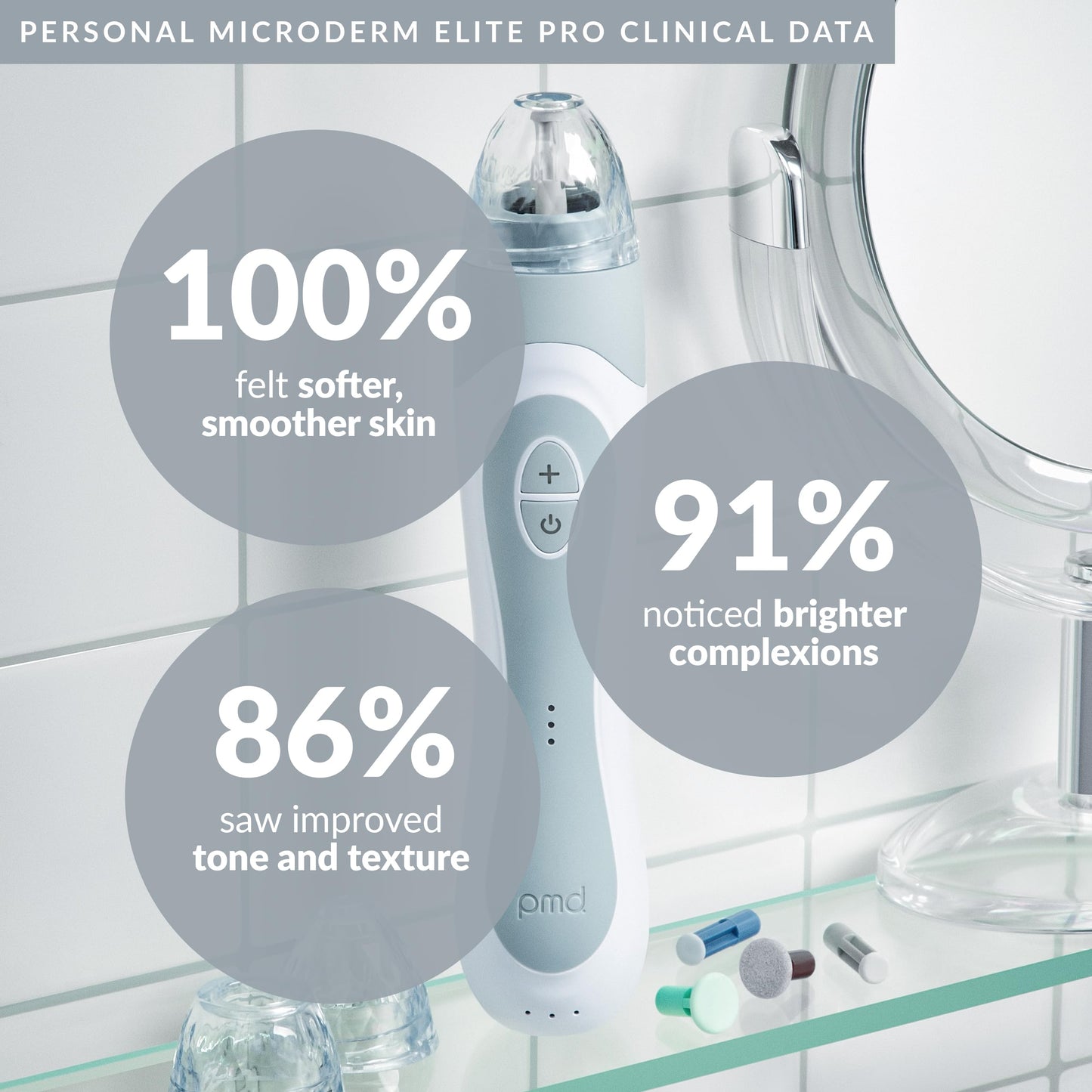 PMD Personal Microderm Elite Pro – At-Home Microdermabrasion Kit for Face & Body with Exfoliating Crystals, Vacuum Suction & 3 Speeds