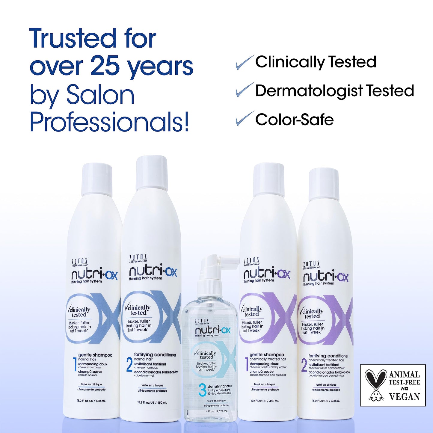 NUTRI-OX Fortifying Conditioner for Chemically Treated, Colored Thinning Hair | Promotes Thicker, Fuller Hair | Peppermint, Color-Safe, 15.2 Fl Oz