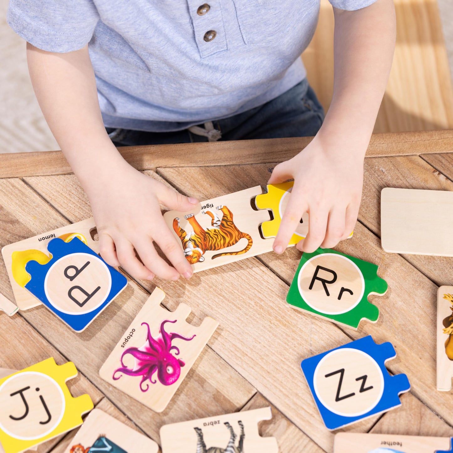 Melissa & Doug Alphabet Puzzle 52 pcs with Storage Box – Wooden ABC Self-Correcting Montessori Learning Toy for Toddlers & Kids 4+