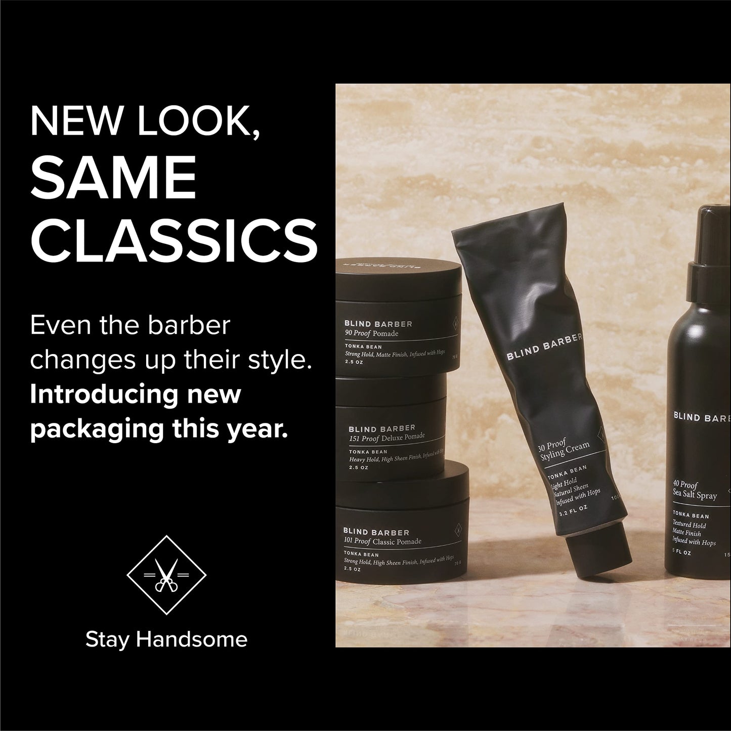 Blind Barber 60 Proof Hair Wax for Men – Water-Based Styling Wax with Medium Hold & Natural Shine – Volumizing Hops Extract, Tonka Bean Scent, 2.5 Oz