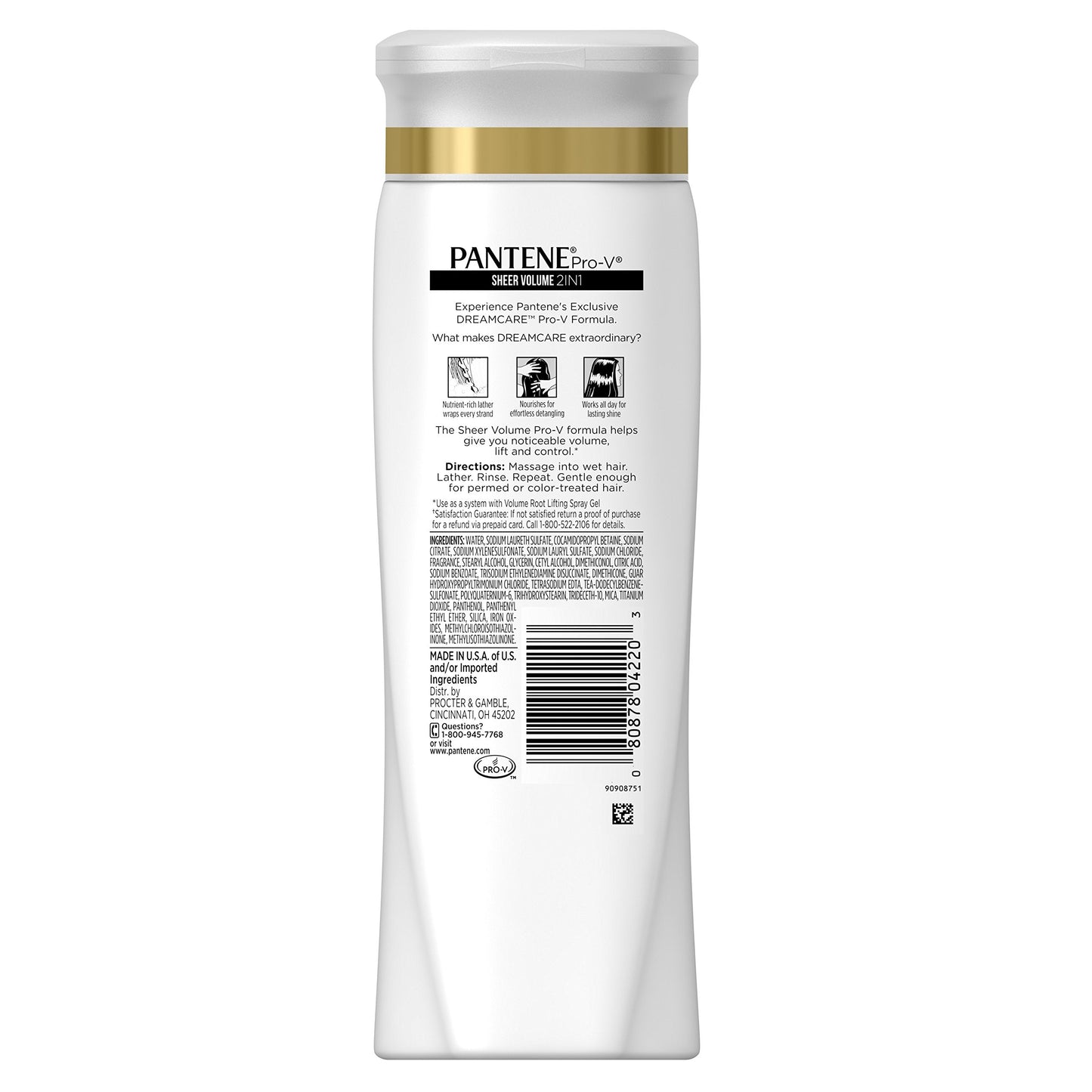 Pantene Pro-V 2 in 1 Shampoo & Conditioner, Sheer Volume with Collagen, 12.6 Ounce