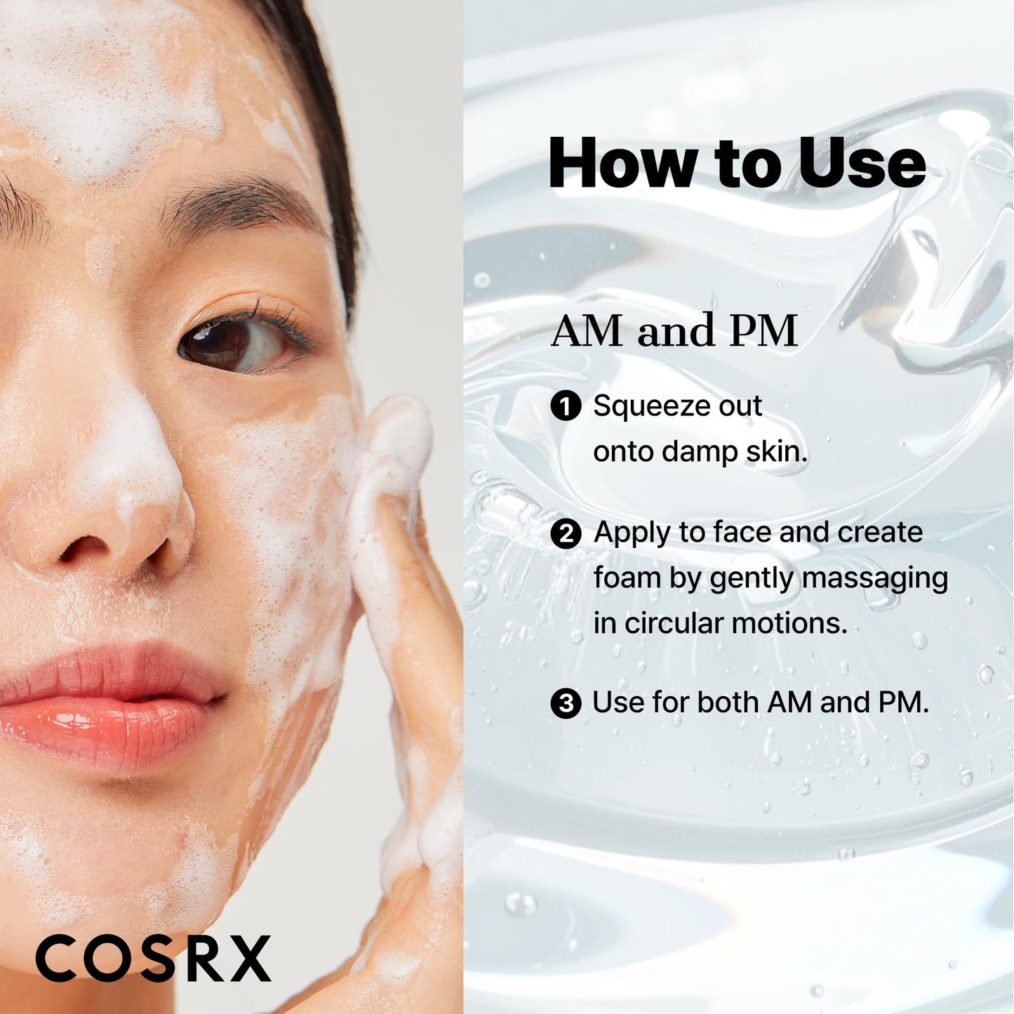 COSRX Low pH Good Morning Gel Cleanser 5.07 fl oz – Mild Daily BHA Face Wash, PH-Balancing, Korean Skincare for Sensitive Skin