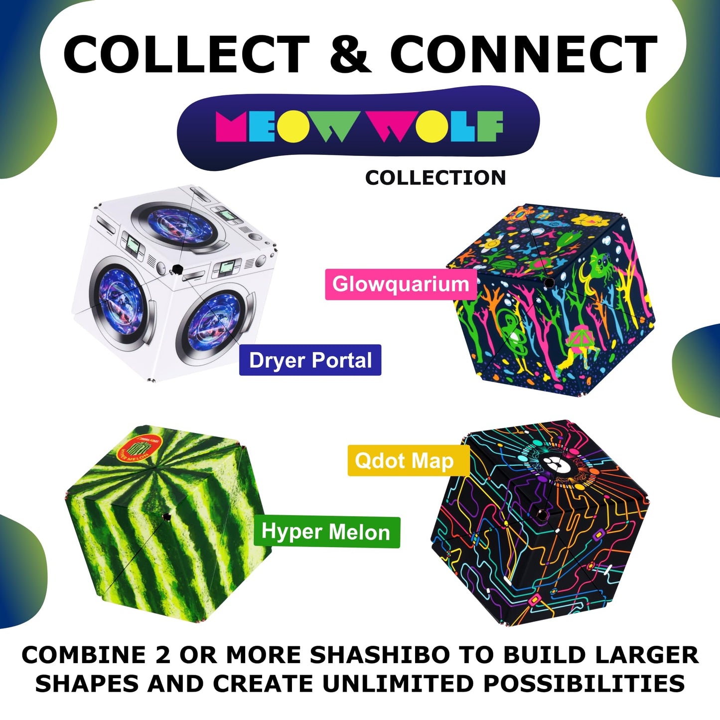 SHASHIBO Shape Shifting Box Fidget Toy, 36 Magnets, Transforms into 70+ Shapes, Sensory & Stress Relief Gift for Kids, Teens & Adults