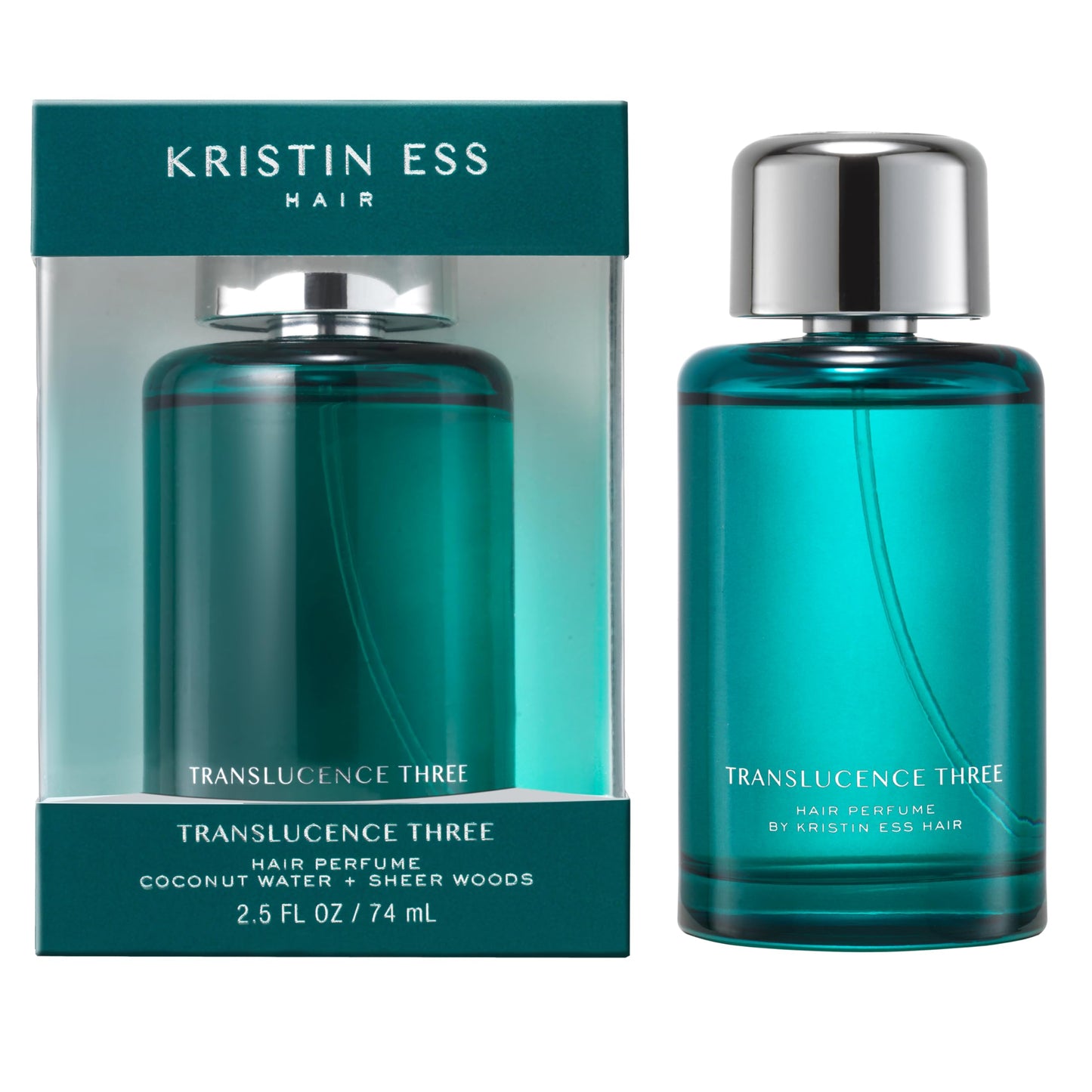 Kristin Ess Hair Perfume Translucence Three – Tropical Hair Mist with Coconut, Lily & Palo Santo – Refreshes, Deodorizes & Adds Shine, 2.5 fl oz