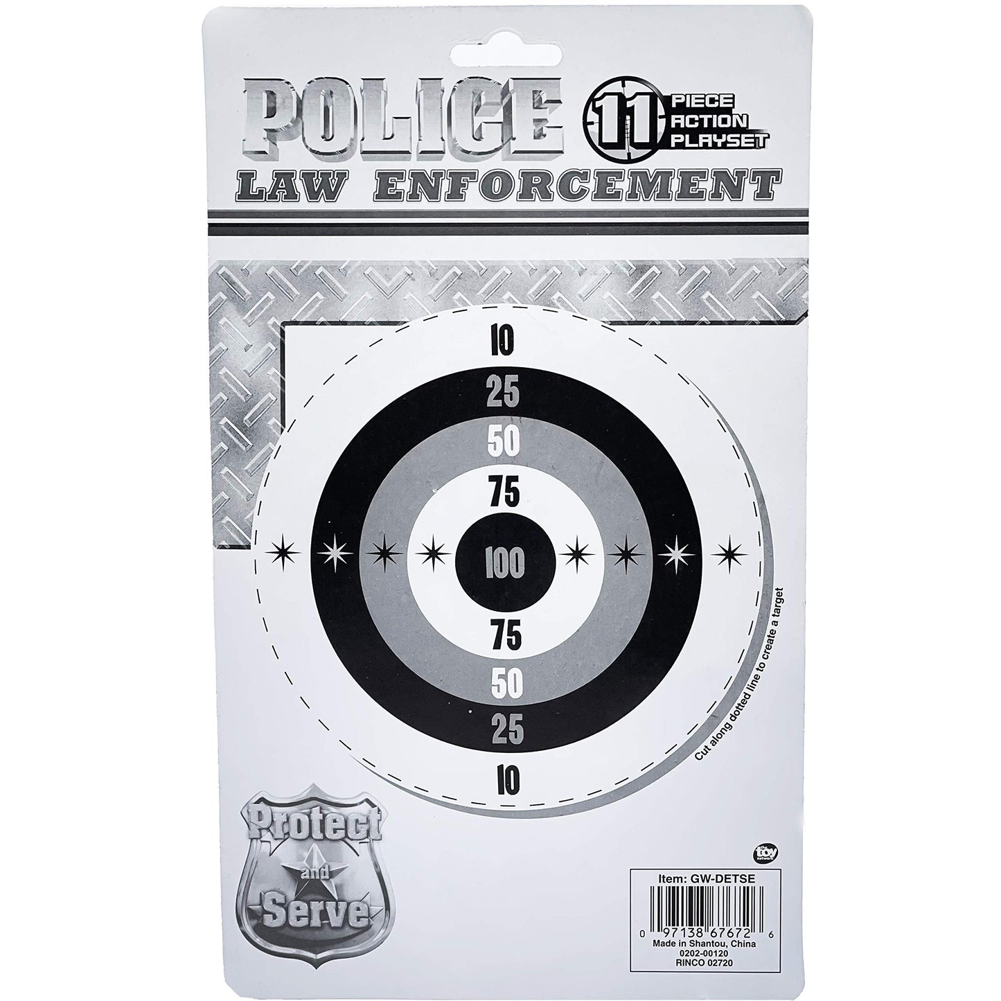 Detective Set, 10 Suction Cup Bullets with A Plastic Pistol, 11 Piece Set (Set of 2) - Orange