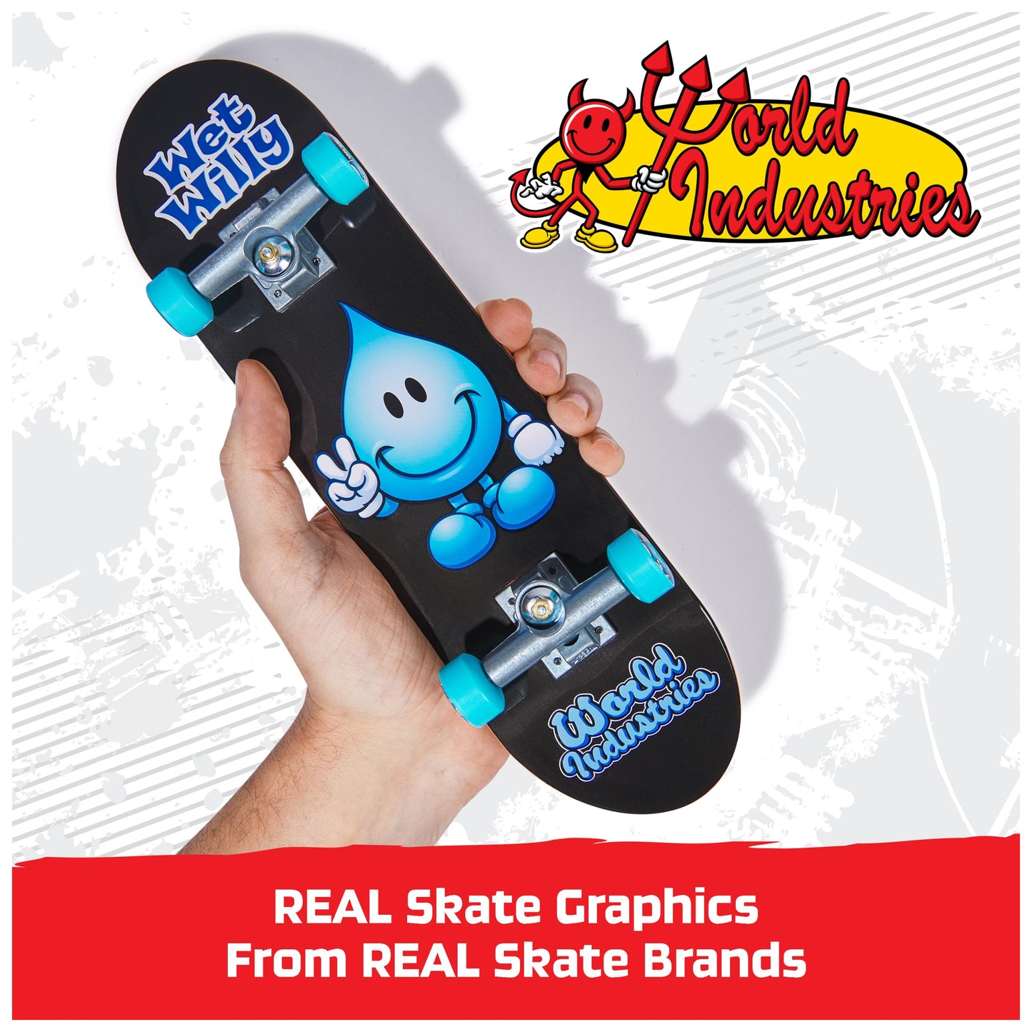 TECH DECK, World Industries Handboard; Authentic Mini Skateboards, Kids Toys for Boys & Girls, Ages 6 and up (Hands Use Only)