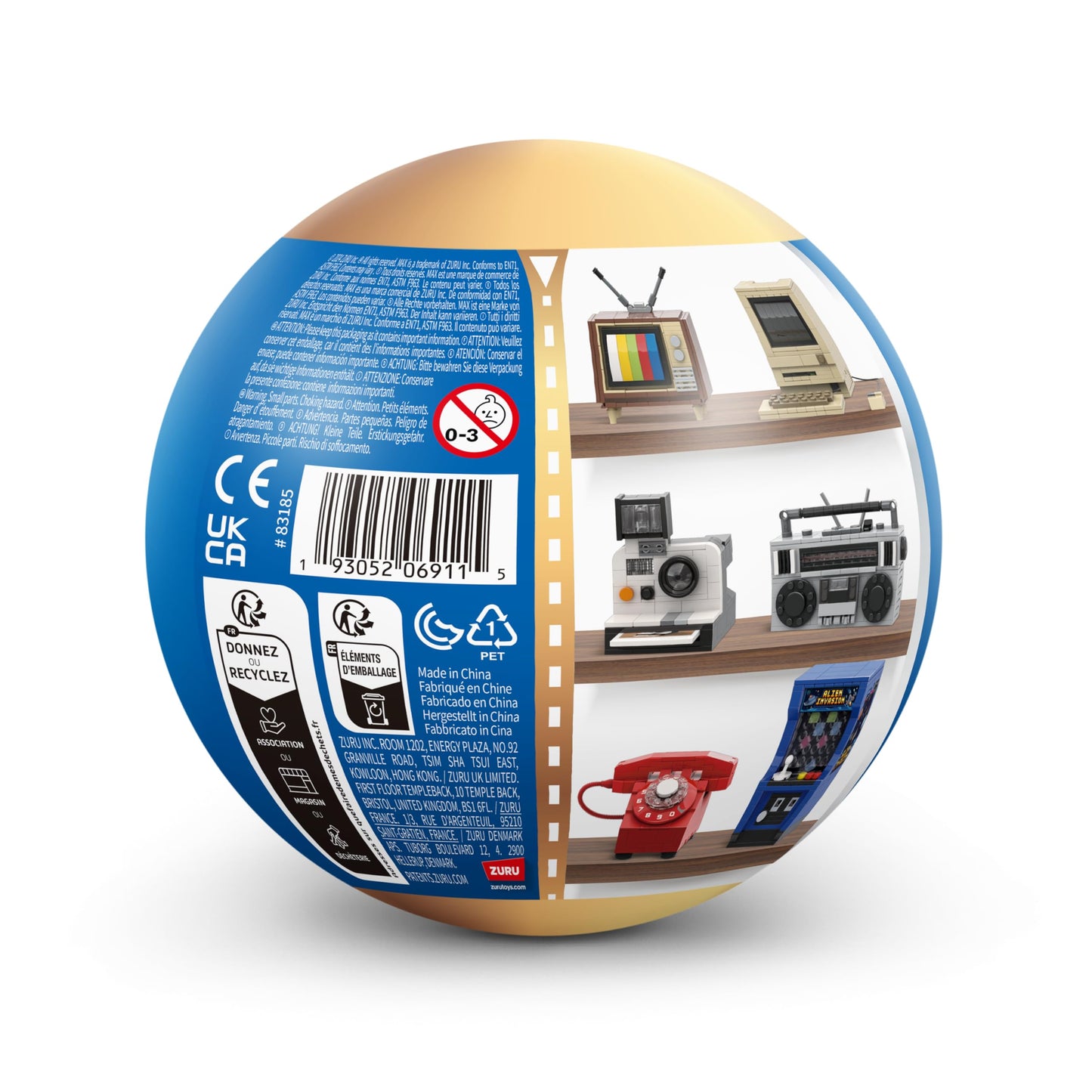 MAX Premium Retro Building Bricks Polaroid by ZURU – Build, Collect & Display Retro Tech for Teens, Adults & Collectors