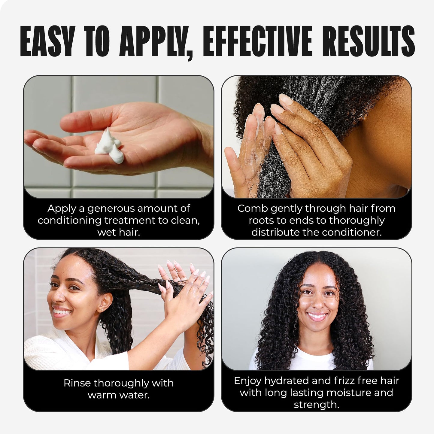 Miche Strengthen Protein Deep Conditioner 8oz – Paraben-Free Hair Mask for Curly, Kinky & Wavy Hair – Breakage Repair, Strengthening & Color Safe