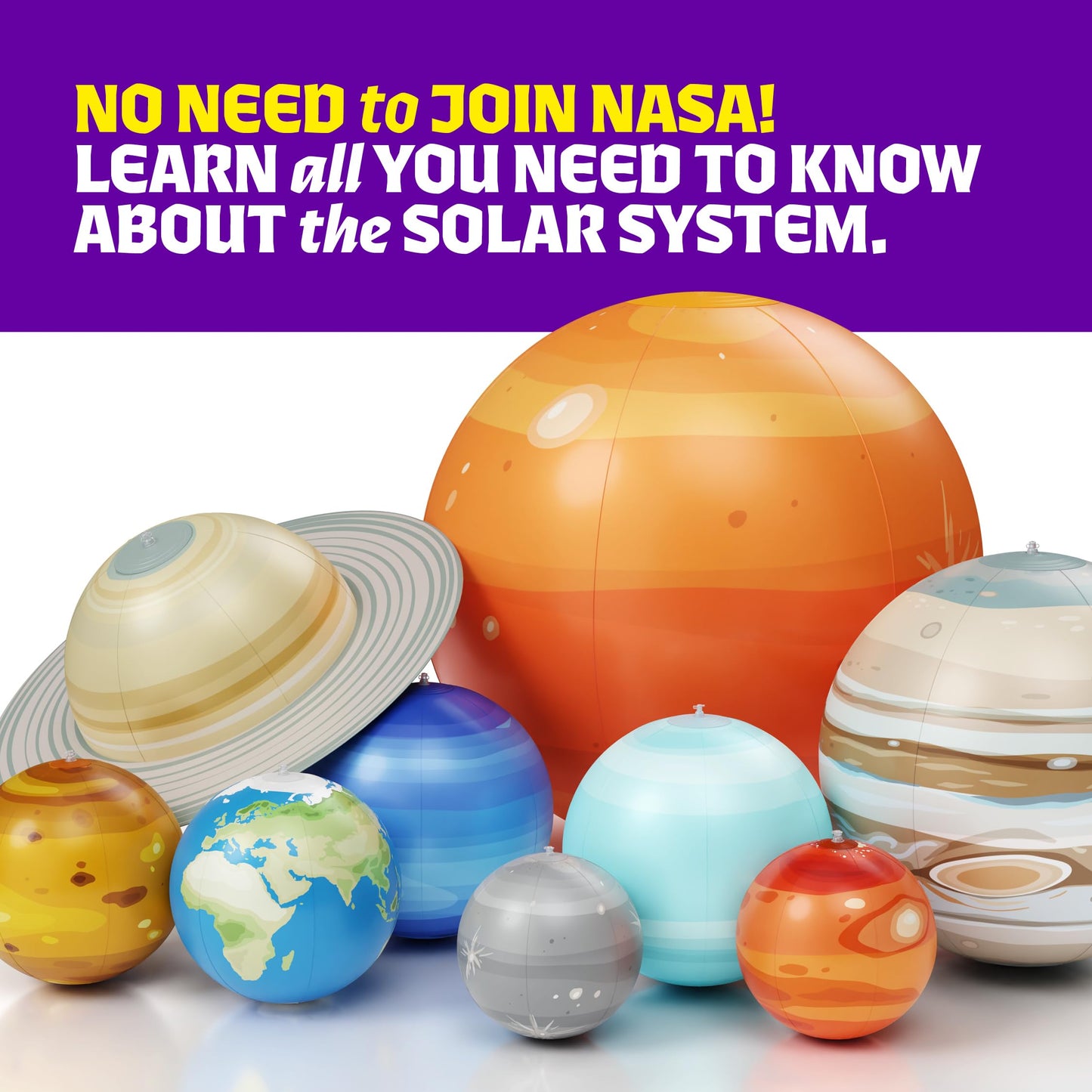 Dan&Darci Inflatable Solar System Planets for Kids – Science & Astronomy Toys, Room Decor, Party & Classroom Gifts, Ages 5-12