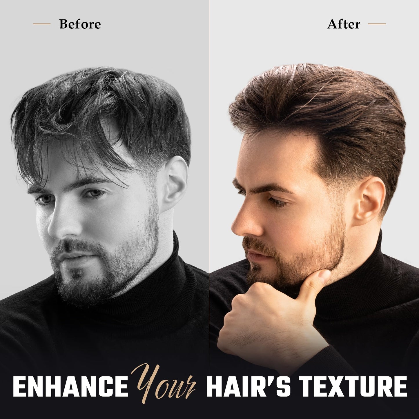 David Darko Hair Clay for Men – 100% Natural Matte Finish | Medium Hold, Easy to Wash Out | Texturizing & Styling Clay | USA-Formulated 2.82 oz