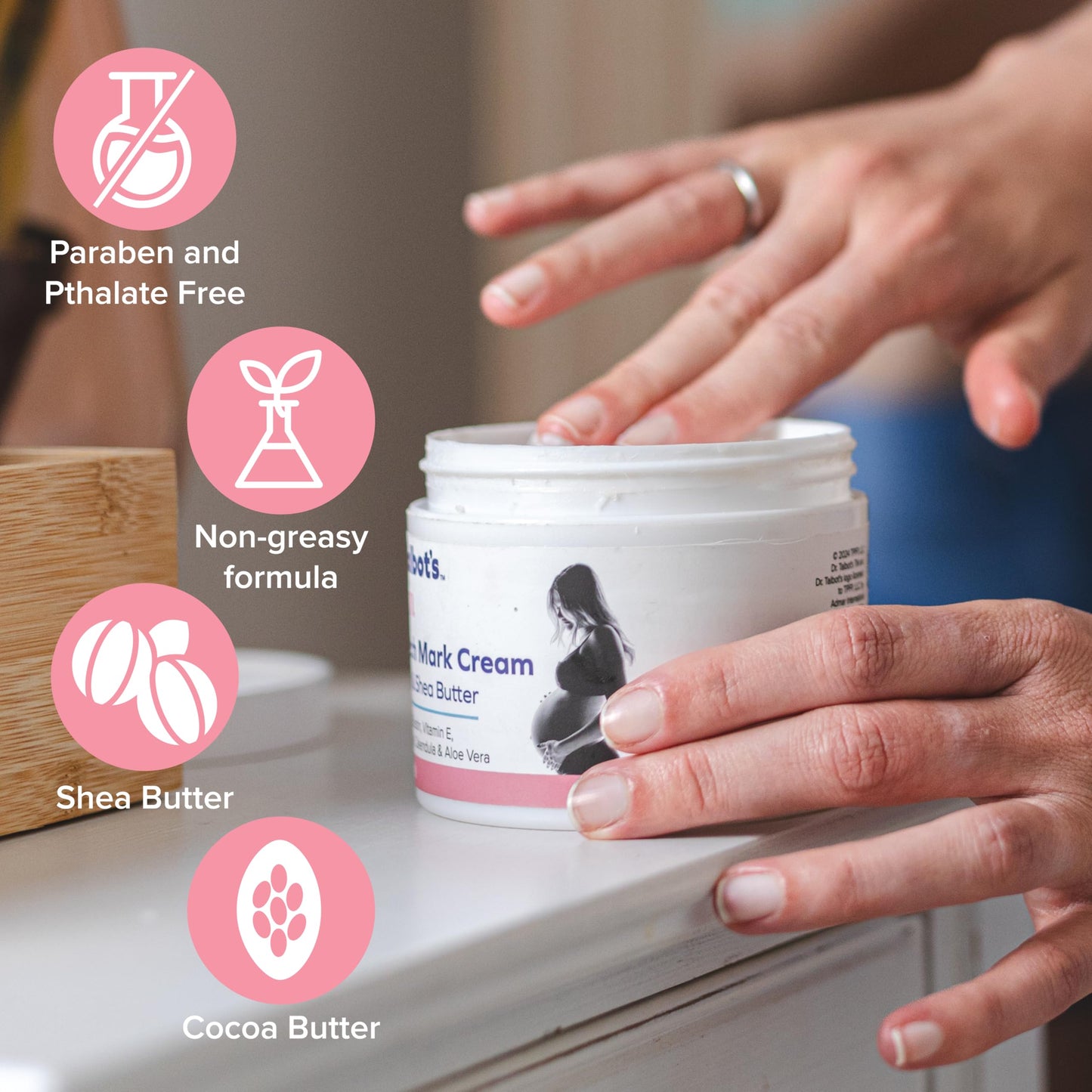 Dr. Talbot's Mom Stretch Mark Cream - Made With Cocoa and Shea Butter - Postpartum Care for Moms - 8 oz