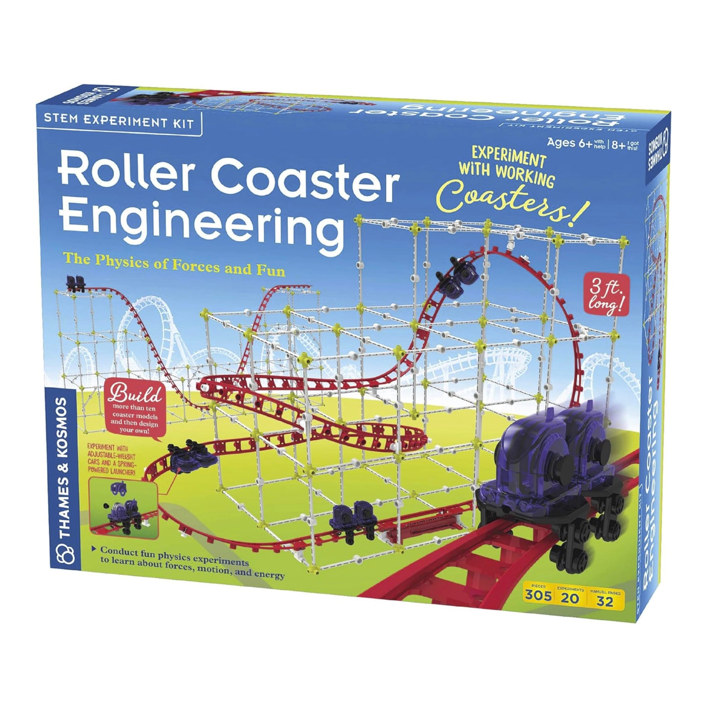 Thames & Kosmos Roller Coaster STEM Kit – Build & Experiment with Working Models, Explore Physics, Forces, Motion, Energy & Velocity