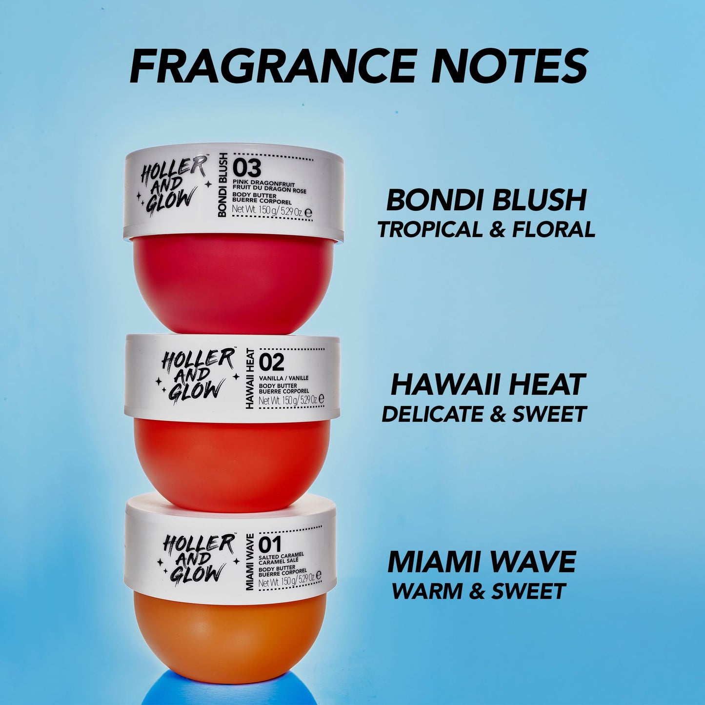 HOLLER AND GLOW Hawaii Heat Vanilla Body Butter – Moisturizing & Nourishing Lotion for Extremely Dry Skin, Shea Butter, Peony & Amber, 5.29oz