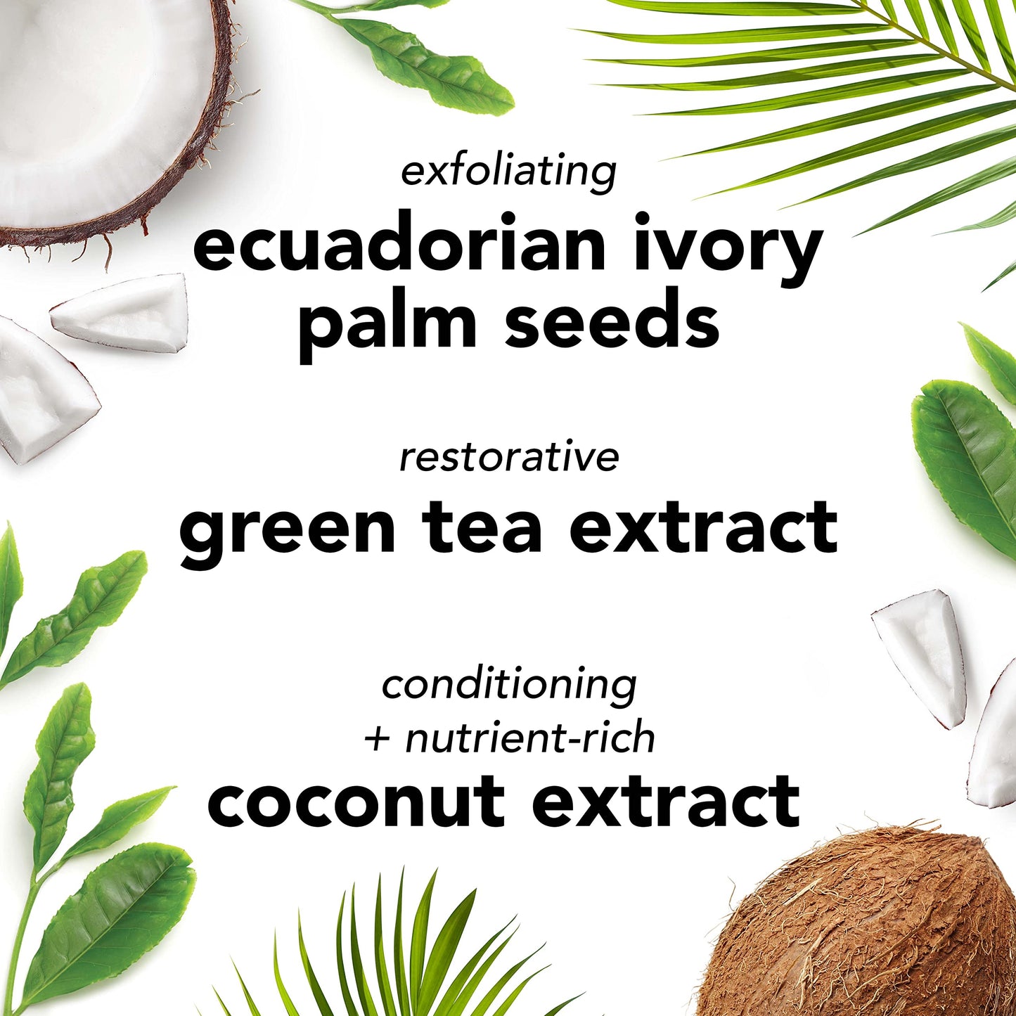 Mario Badescu Botanical Exfoliating Scrub for All Skin Types, Face Wash with Ivory Palm Seeds & Green Tea, Gentle 3.4 Fl Oz