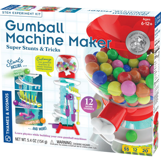 Thames & Kosmos Gumball Machine Maker Lab - 12 STEM Experiments to Build Your Own Gumball Machines with Physics & Engineering, Includes Gumballs