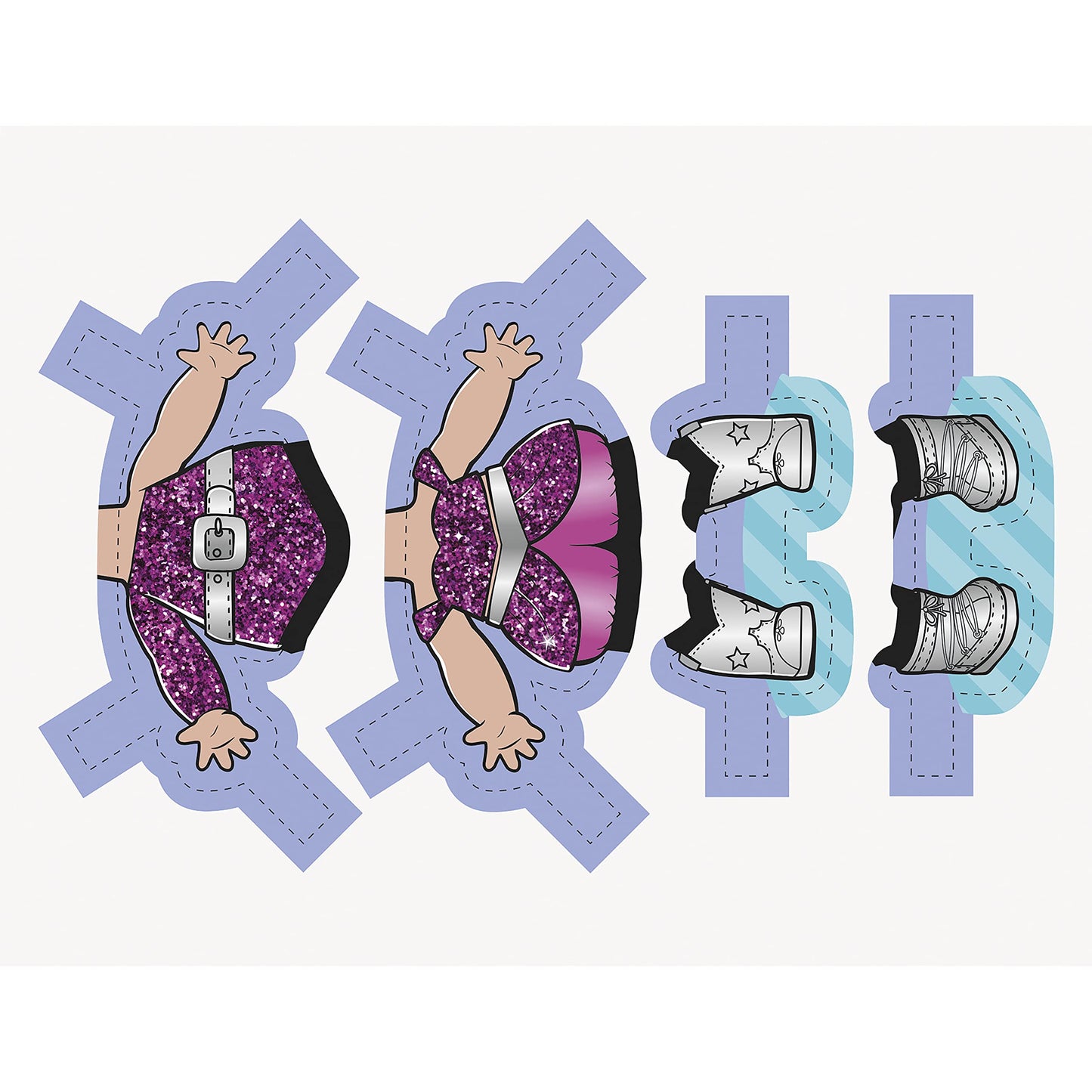 Multicolor LOL Surprise Paper Dolls - 2 Count | Disposable Fun, Perfect for Creative Play & Party Favors