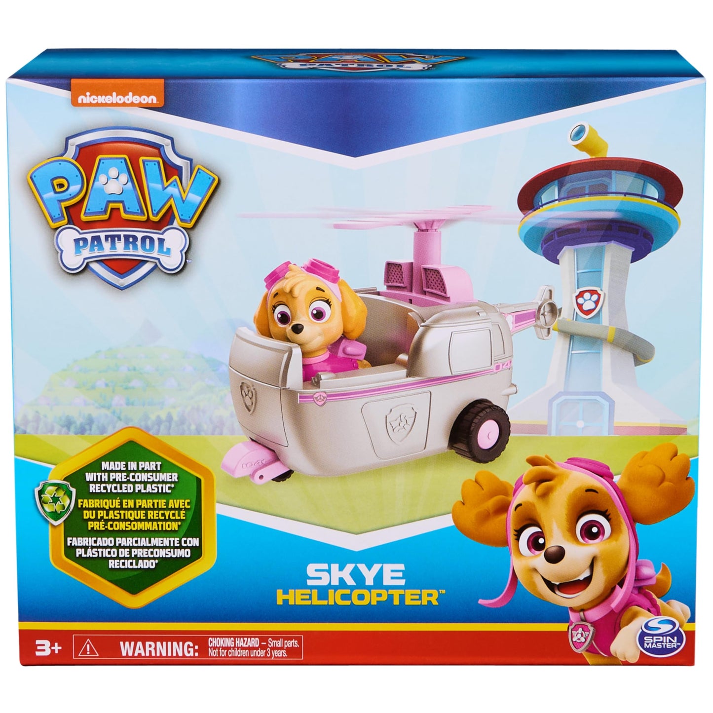 Paw Patrol, Skye’s Helicopter, Toy Vehicle with Collectible Action Figure, Sustainably Minded Kids Toys for Boys & Girls Ages 3 and Up