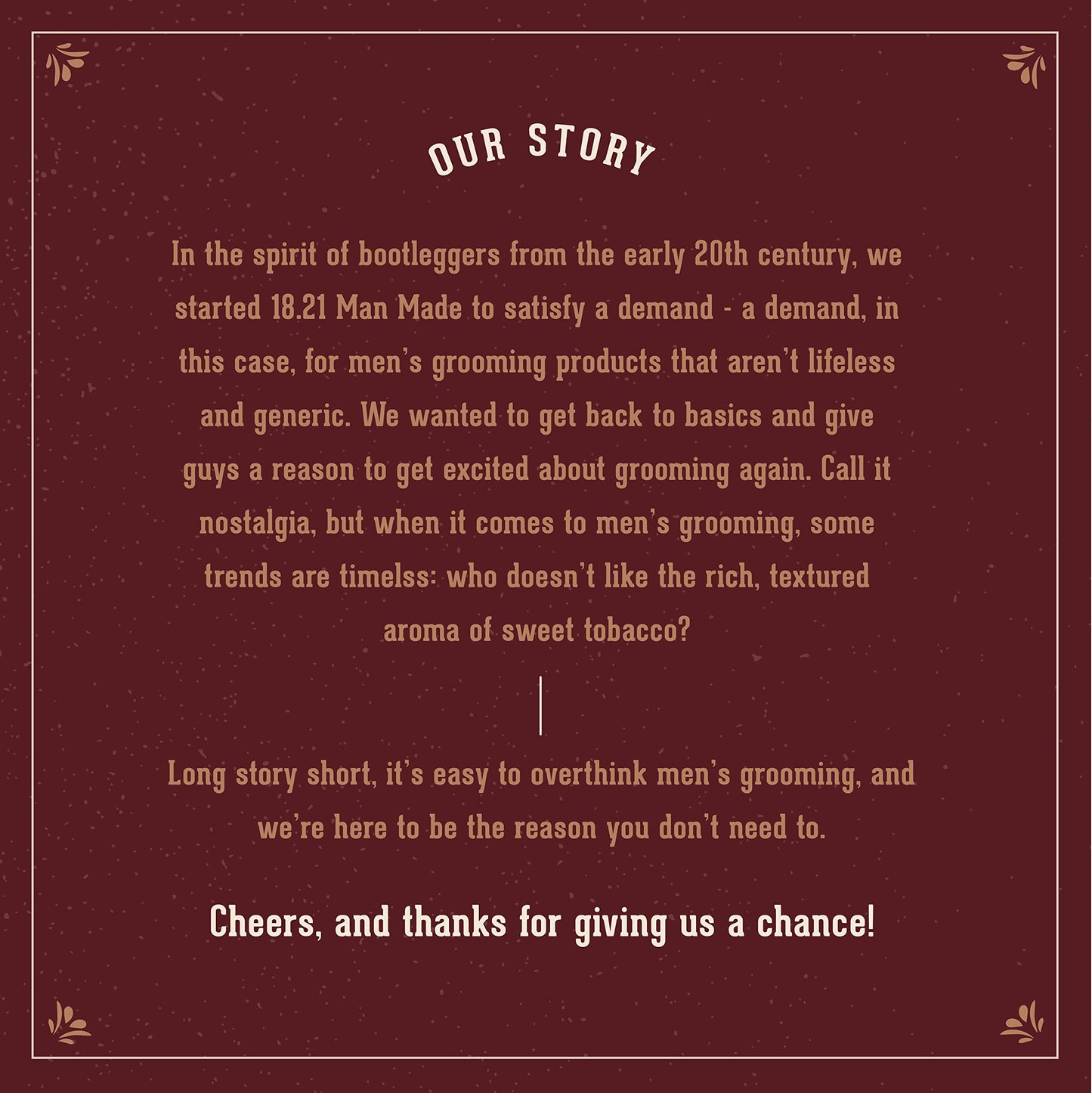 18.21 Man Made Hair Styling Product, 2oz. Original Sweet Tobacco Scent in Wax with Low Shine Finish