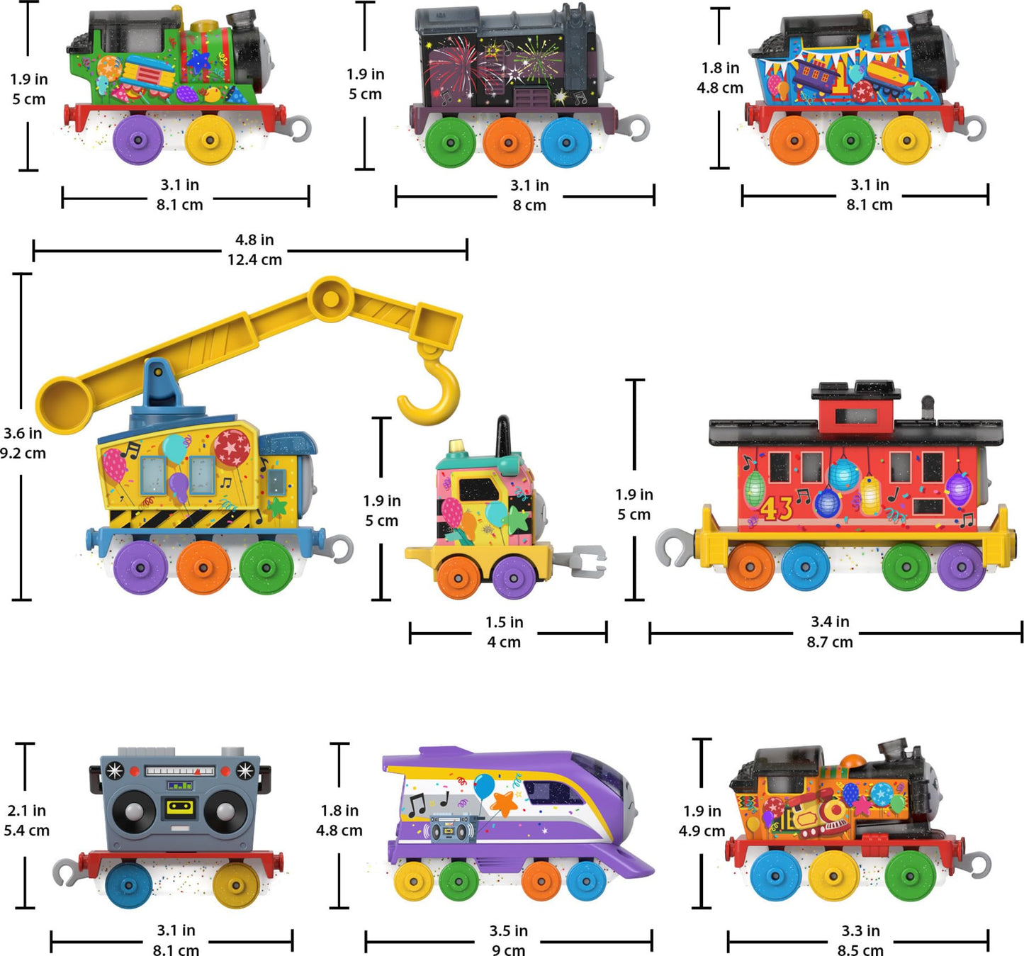 Thomas & Friends Toy Trains Gift Set Thomas’ 7 Days of Surprises, 10-Piece Diecast Vehicles with Cargo for Kids Ages 3+ Years