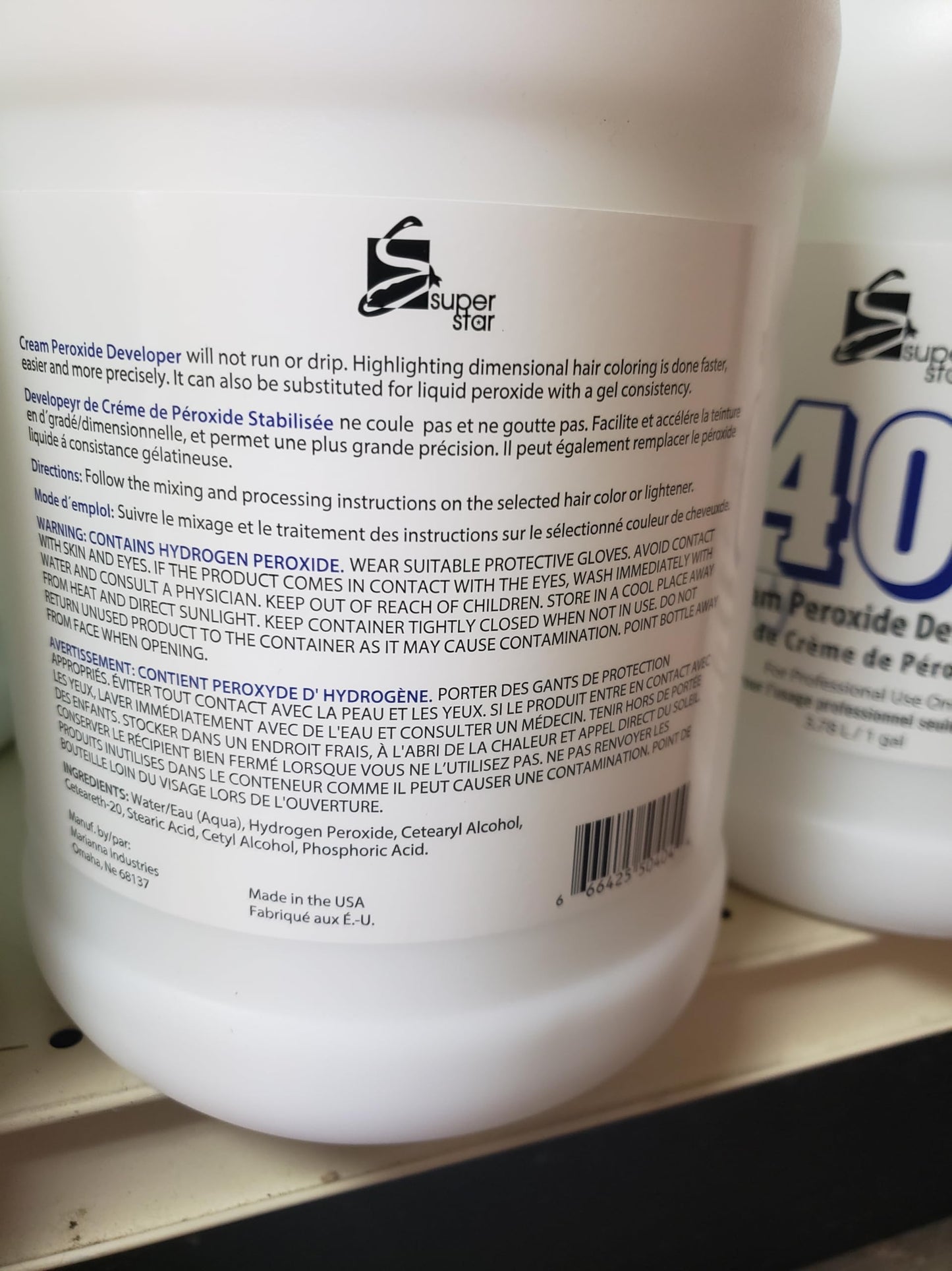 Super Star Stabilized Cream Peroxide Developer, 40v Hc-50404