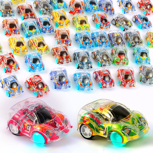 QSONSELL 50PCS Mini Pull Back Cars - Race Toy Cars for Kids, Toddlers, Classroom Prizes, Pinata & Easter Basket Stuffers