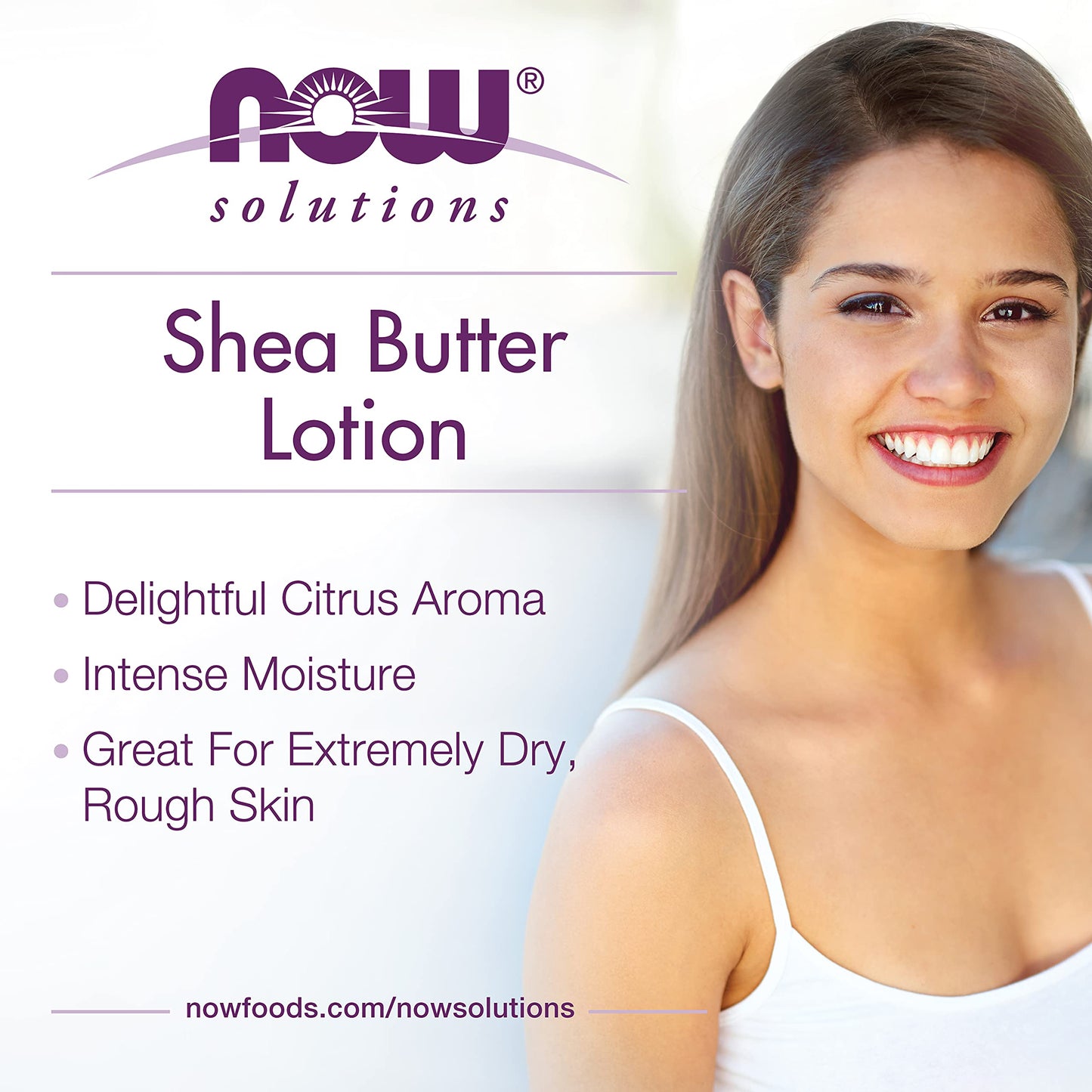 NOW Foods Solutions, Shea Butter, Skin Emollient, Seals in Moisture for Dry Rough Skin, 16-Ounce