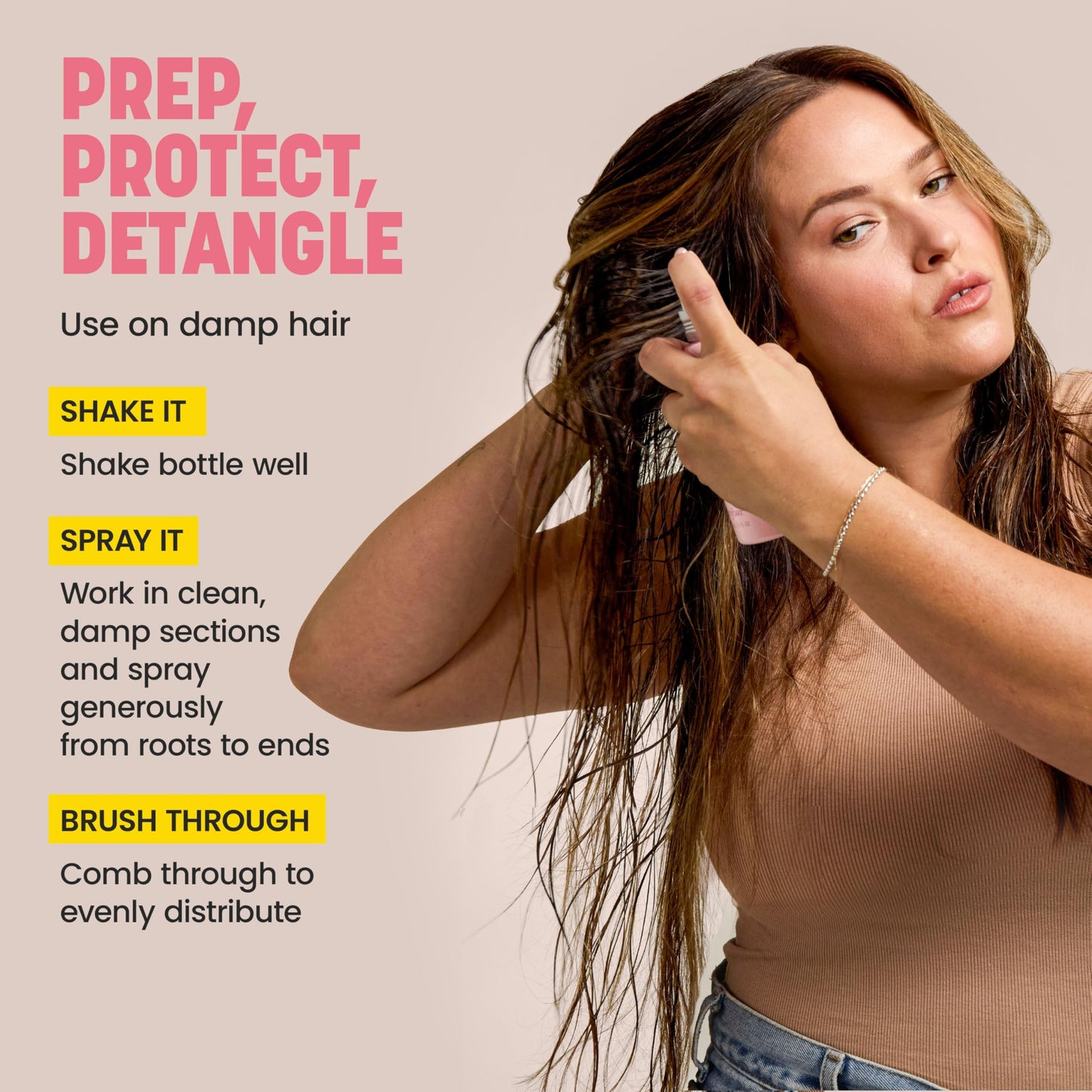 Drybar Prep Rally Prime & Prep Detangler Noir Scent – Full Size | Nourishes, Protects & Detangles Hair | Soft, Manageable, Cruelty-Free Formula