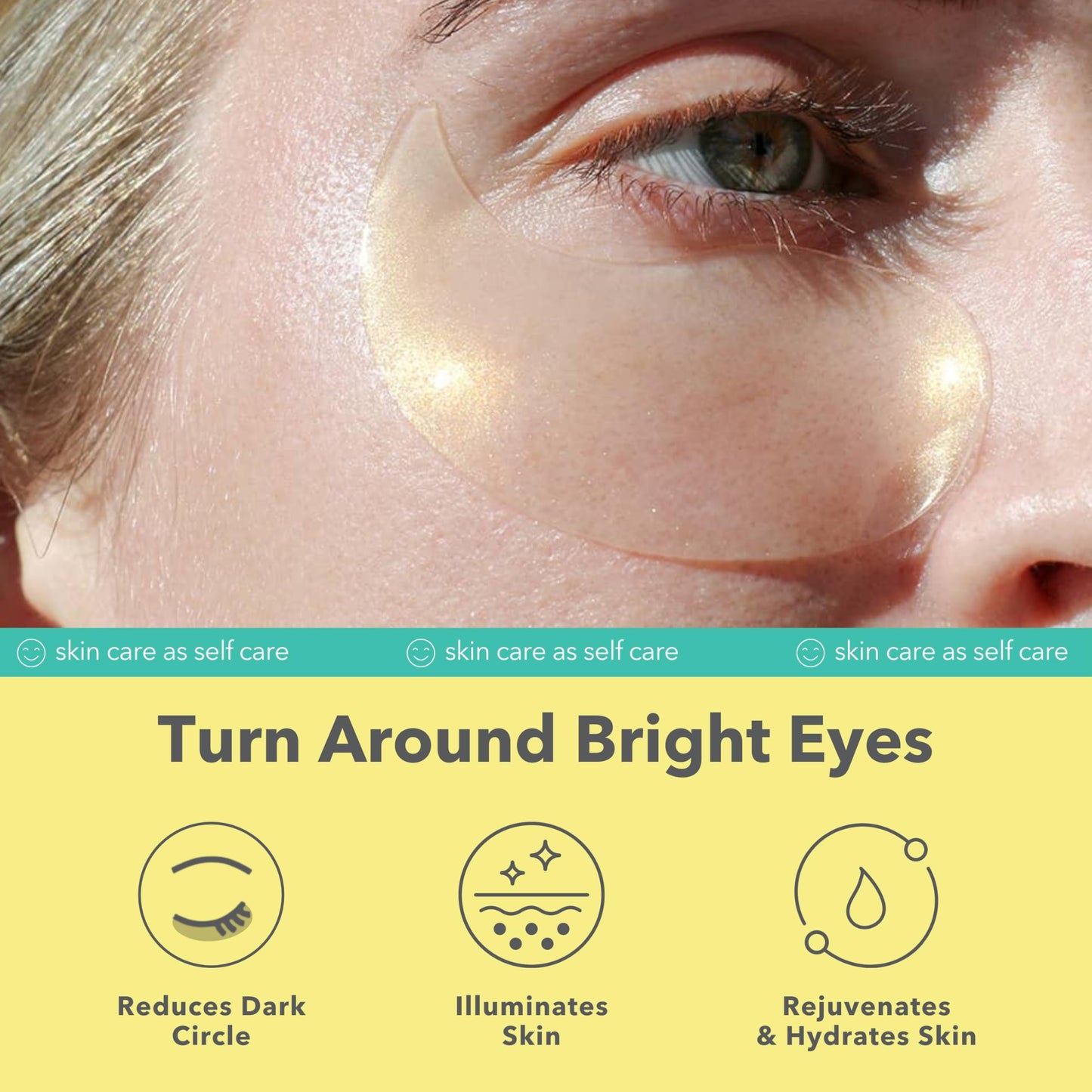 PATCHOLOGY Brightening Eye Masks – 5 Pairs Hydrating Under Eye Patches with Vitamin C for Dark Circles & Puffiness, Women & Men