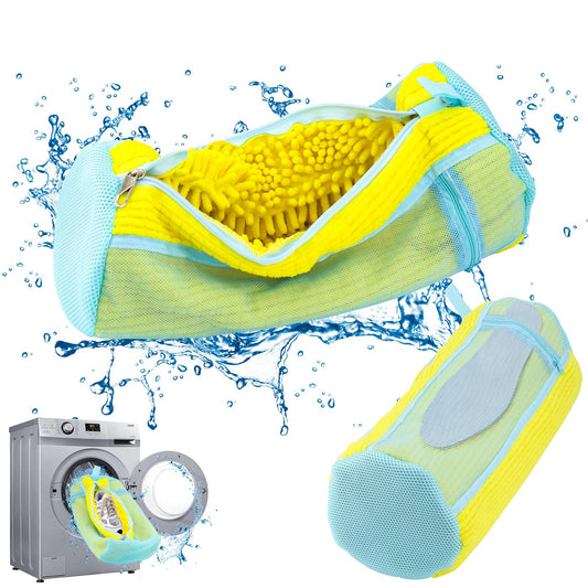 Shoe Washing Bags for Washing Machine – Durable Shoe Washing Machine Bags for All Shoe Types Sizes (Large Yellow 2PCS）