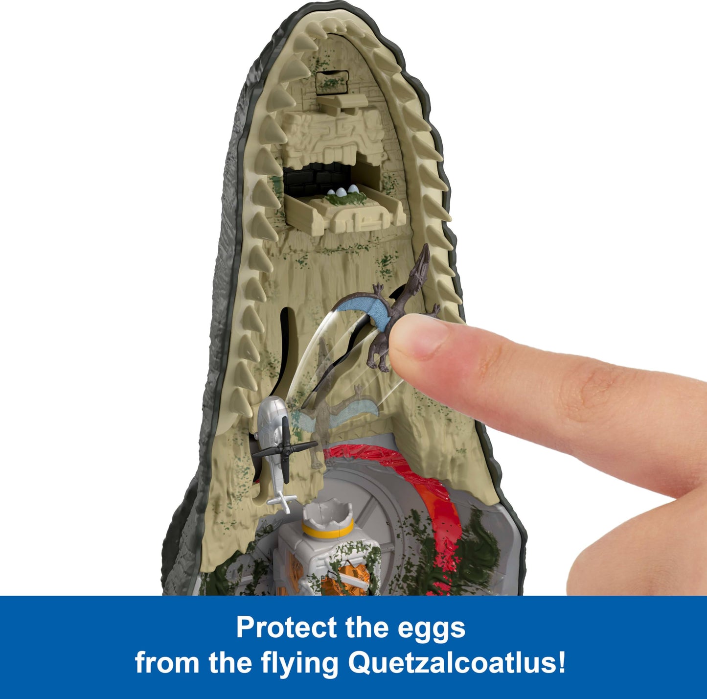 Mattel Jurassic World Rebirth Deluxe Mosasaurus Playset with 7 Interactive Features, 7 Sound Effects & 6 Micro Figures, Folds Up to Carry & Store