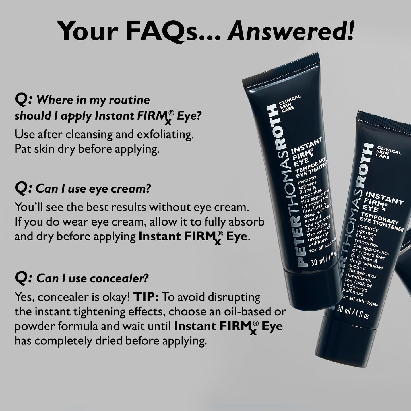 Peter Thomas Roth | Instant FIRMx® Temporary Eye Tightener | Firm and Smooth the Look of Fine Lines, 1 oz