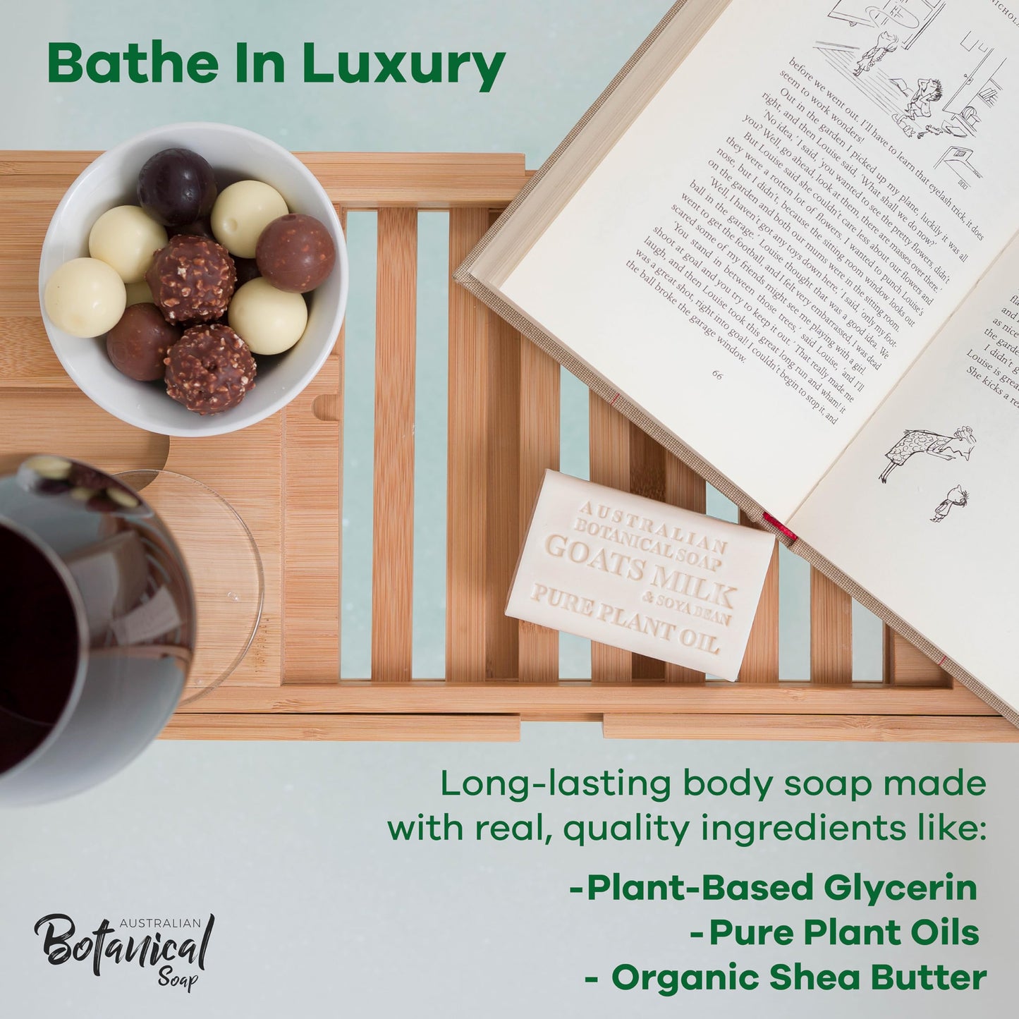 Australian Botanical Soap 6.6oz – 8 Triple Milled Bars with Organic Shea & Plant Oils, Natural, Moisturizing, Variety Pack for All Skin Types