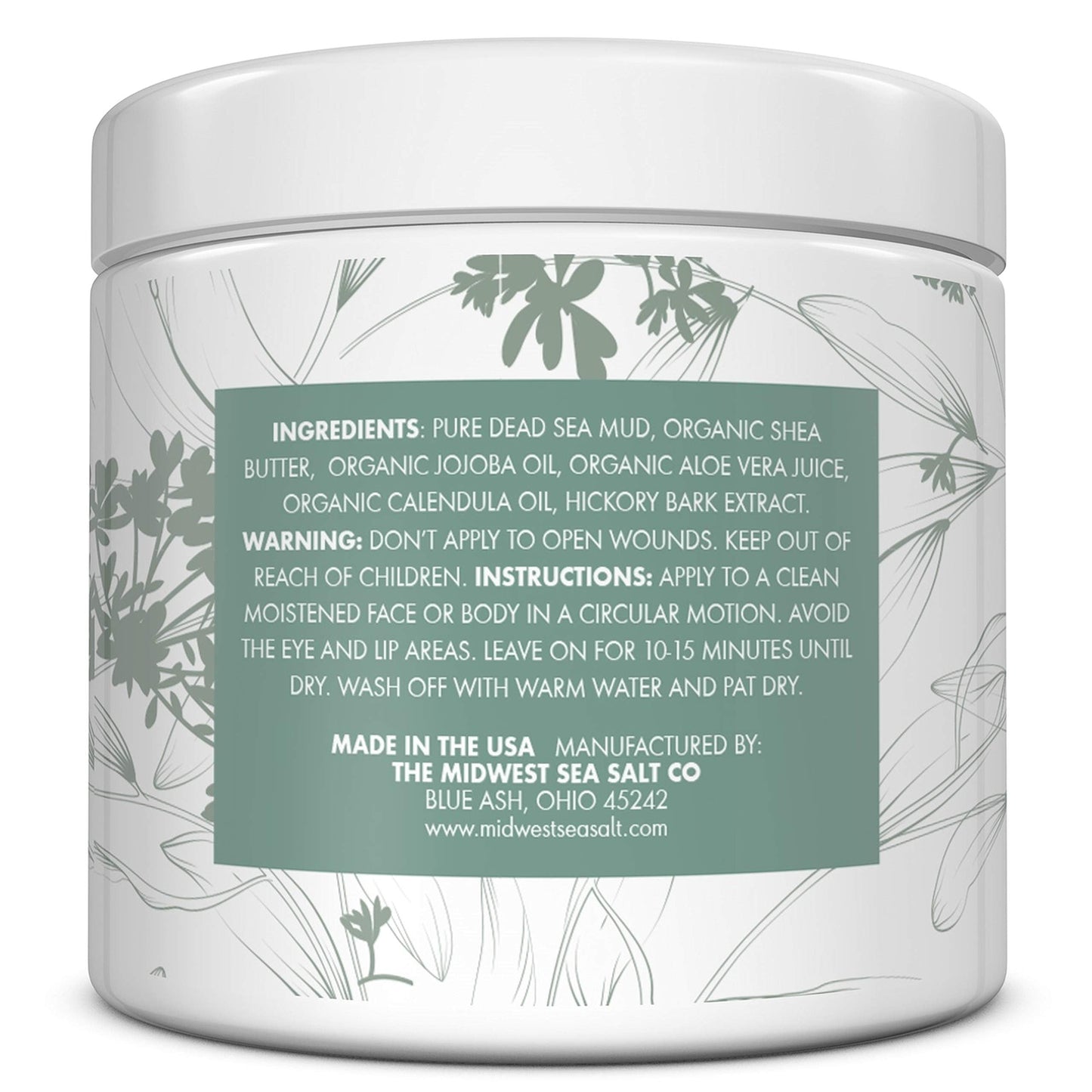 Esna Organics Dead Sea Black Mud Mask - 16oz