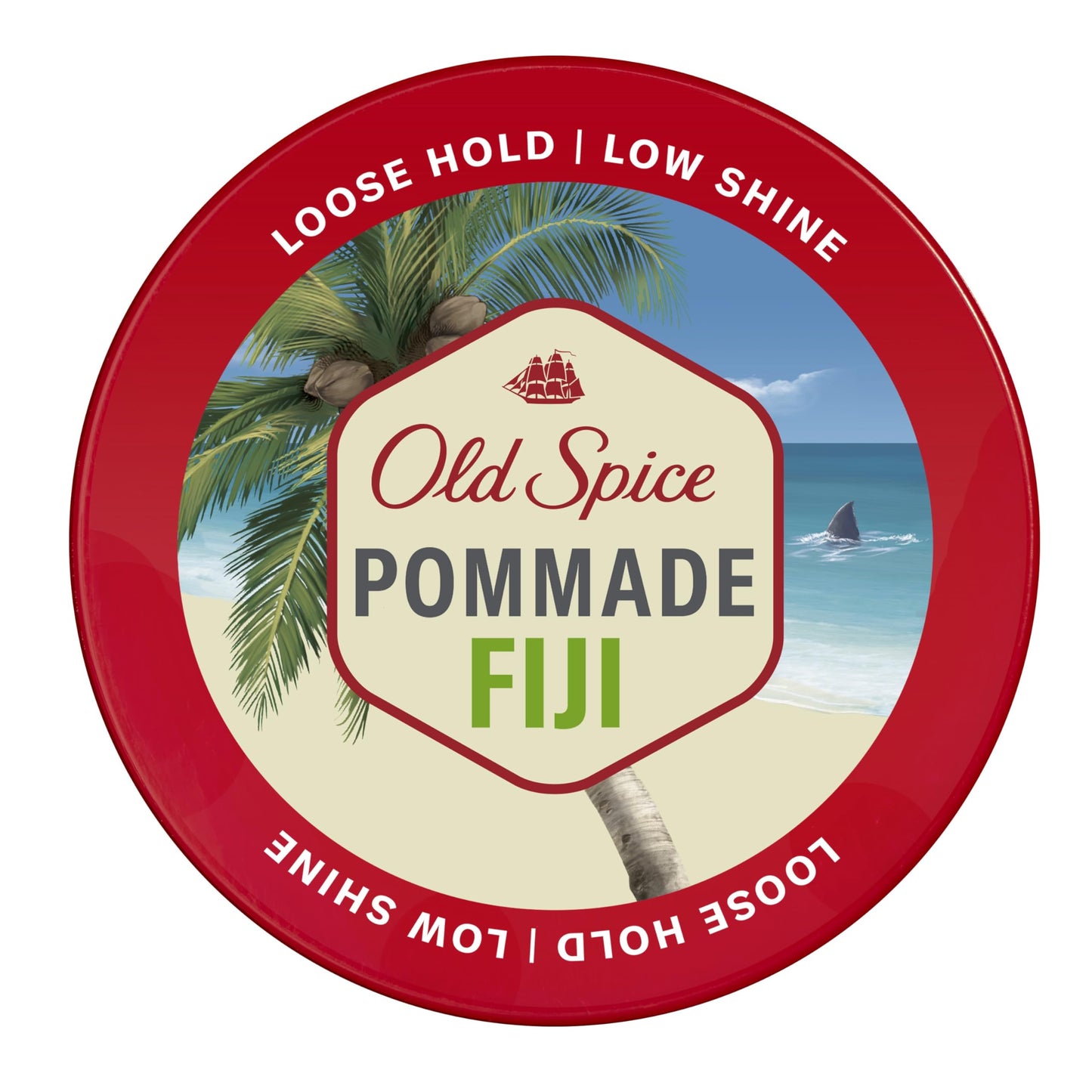 Old Spice Fiji Pomade for Men, Loose Hold, Low Shine, Men's Hair Styling, 2.22 Oz