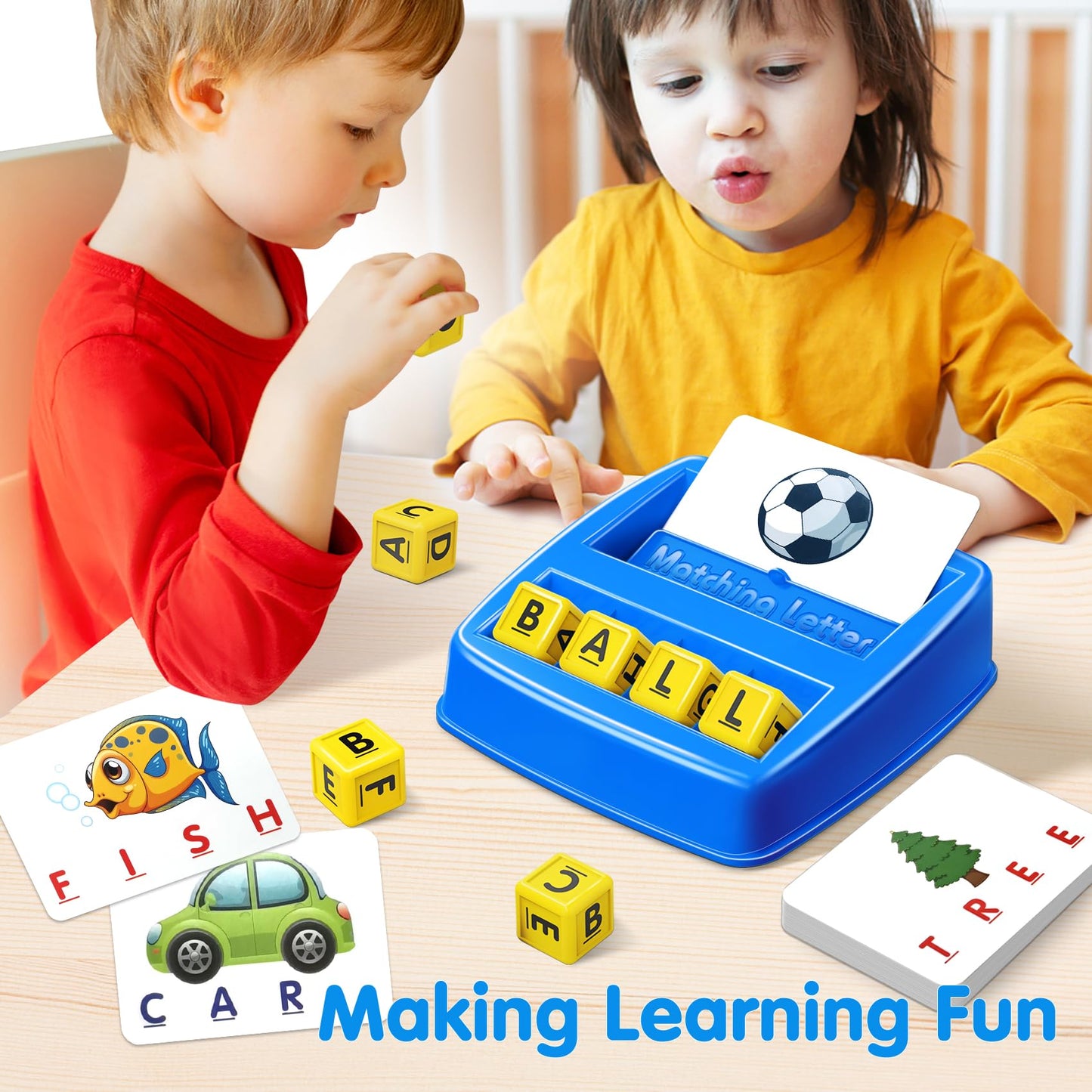 NARRIO ABC Matching Letter Game - Educational Toy for Boys 3-6, Preschool Learning, Toddler & Kids Gift for Birthday or Christmas