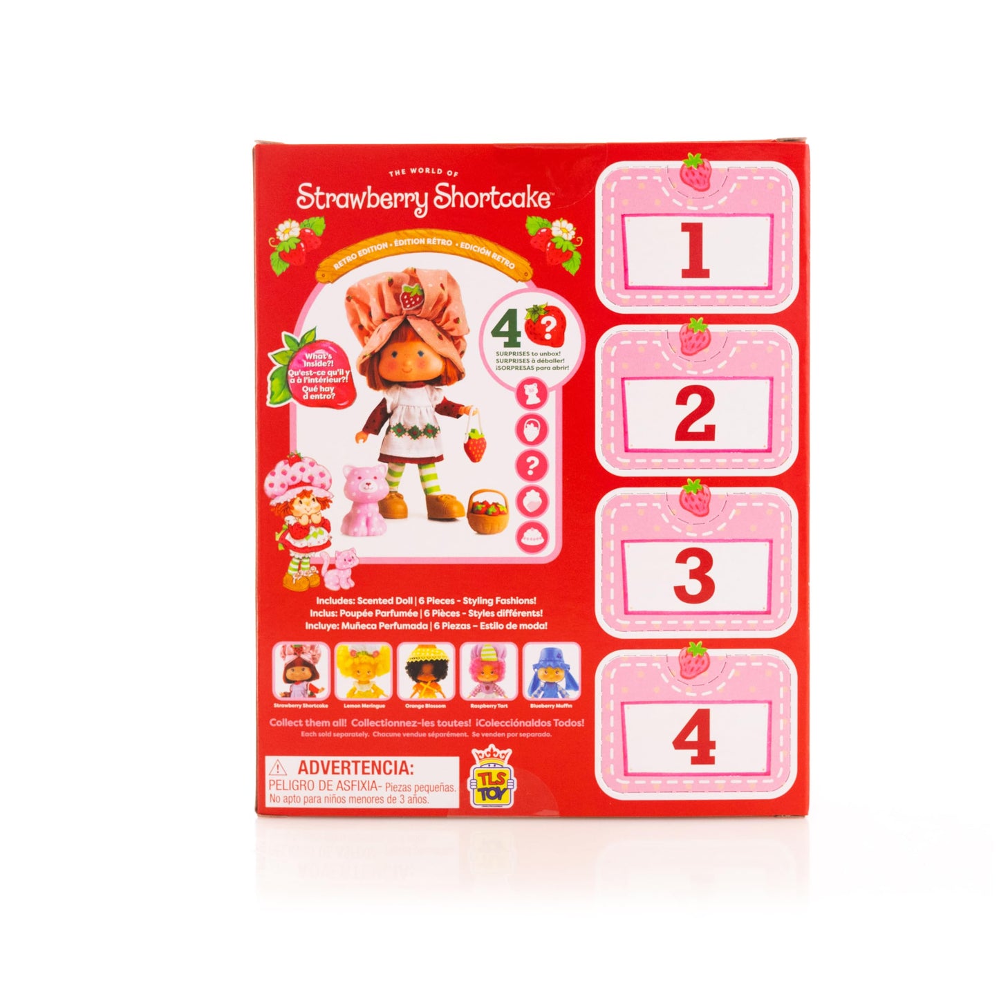 Strawberry Shortcake Limited Edition Classic 5.5" Poseable Sweet-Scented Fashion Doll with 4 Surprise Reveal Accessories