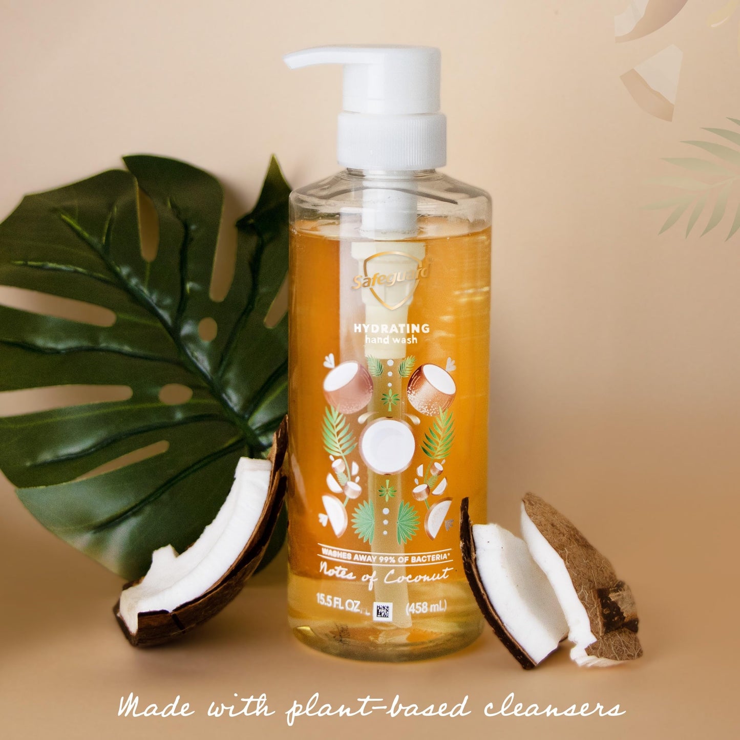 Safeguard Micellar Liquid Hand Soap 15.5oz – Deep Cleansing, PH Balanced, 99% Bacteria Protection, Natural Moisturizers, Coconut Scent