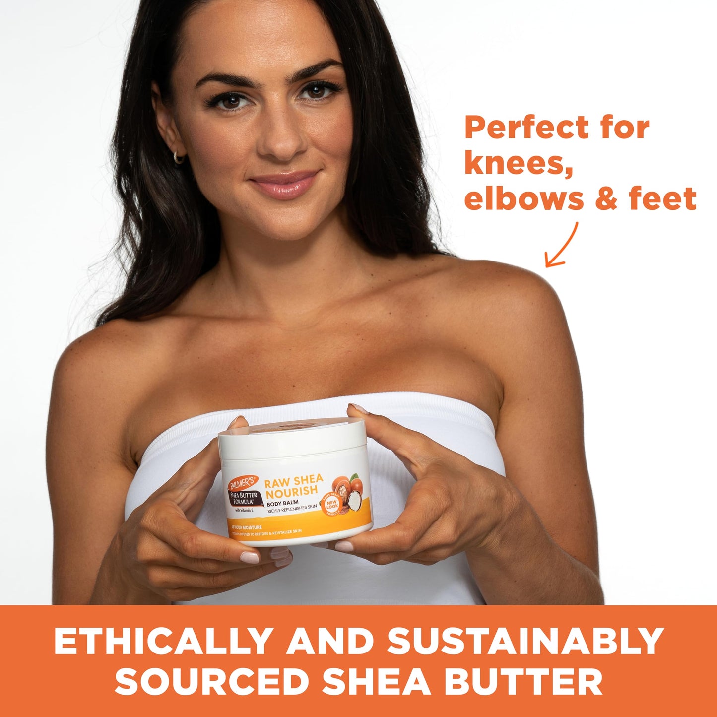 Palmer's Shea Butter Formula Raw African Shea Butter Balm, Nourishing Body Moisturizer for Rough, Dry Skin, 7.25 Ounces