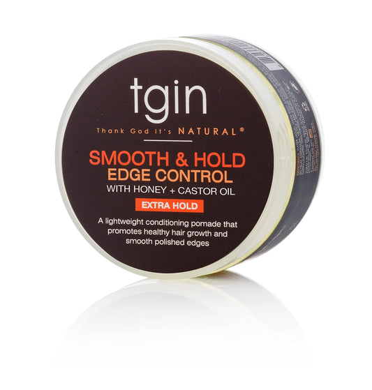 tgin Smooth & Hold Edge Control Infused With Nettle Leaf & Castor Oil For Natural Hair - Dry Hair - Curly Hair - 4 Oz