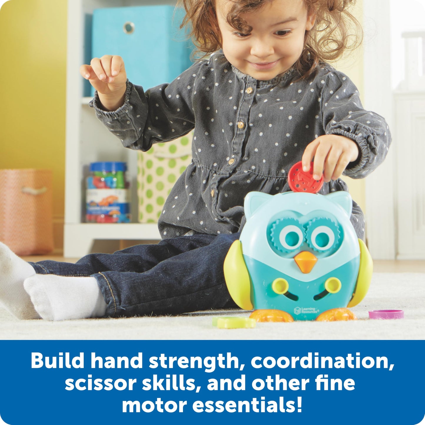 Learning Resources Hoot The Fine Motor Owl, 6-Piece Toddler Toy for Ages 18+ Months – Fine Motor, Sensory & Educational Play