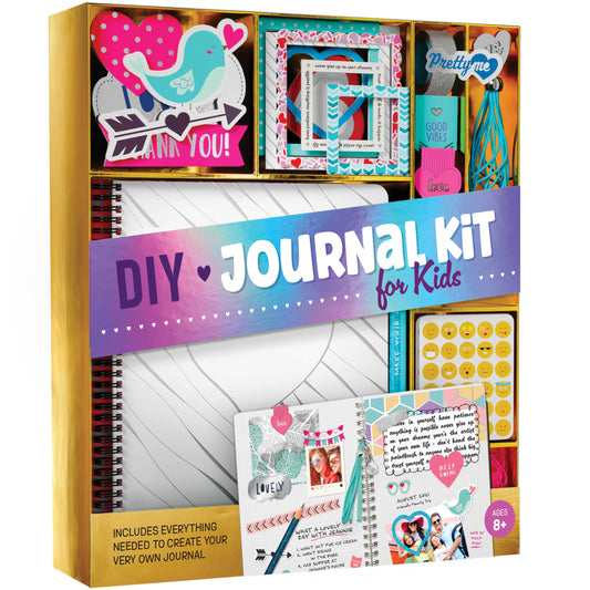 Pretty Me DIY Journal Kit for Girls, Ages 8-14 – Fun Scrapbook, Diary & Craft Set – Cute Birthday Gift for Tween & Teen Girls
